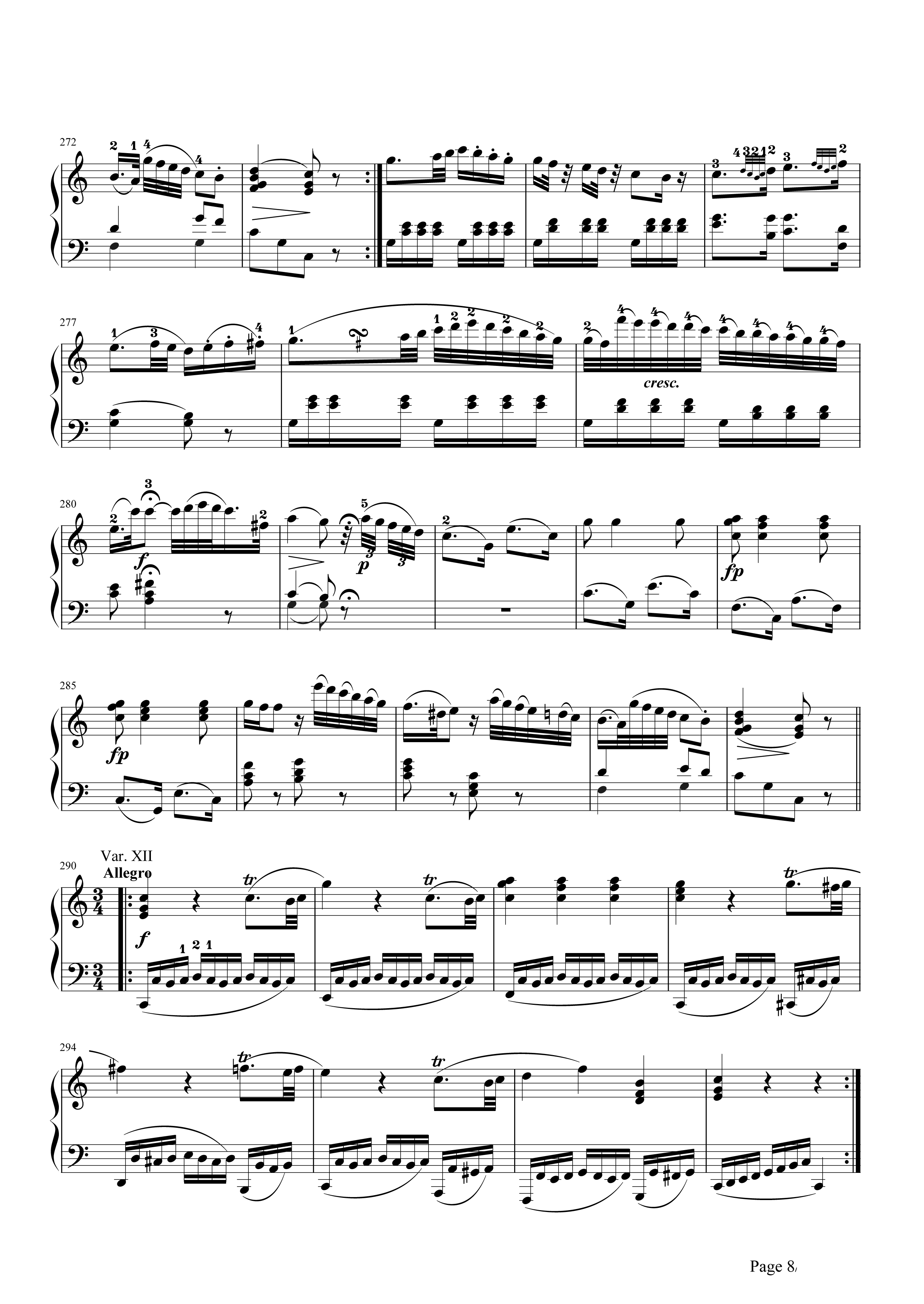 小星星变奏曲钢琴谱 解读莫扎特小星星变奏曲星星们都已经到齐了8