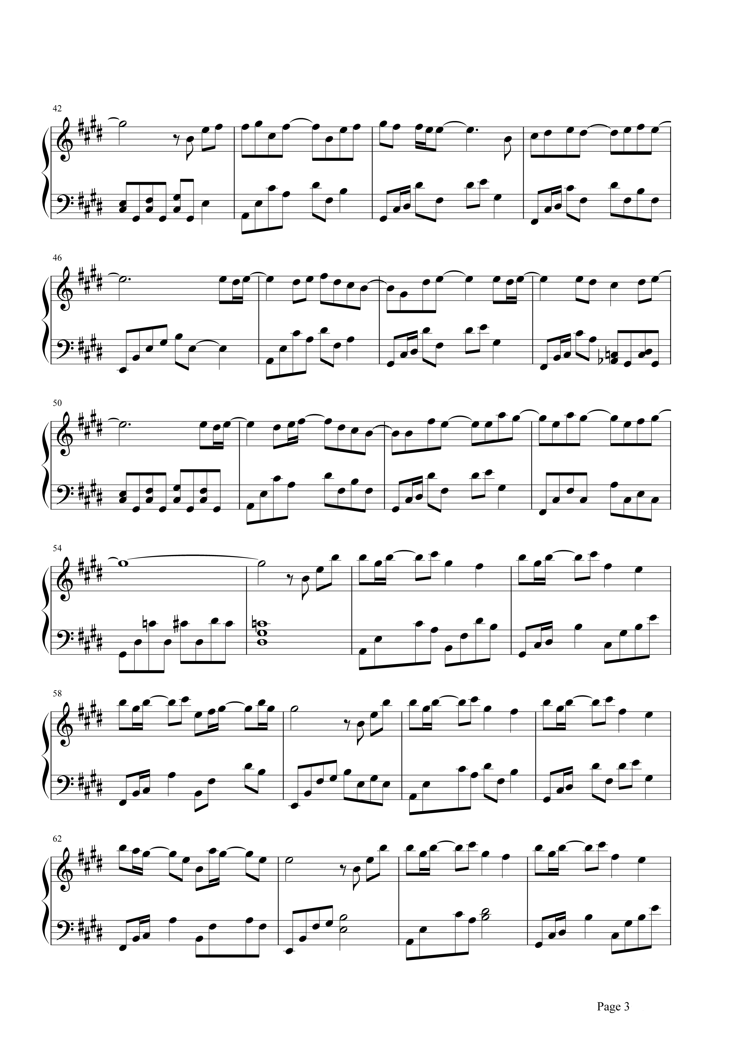 最后一页钢琴谱 江语晨-爱只能在回忆中完整3