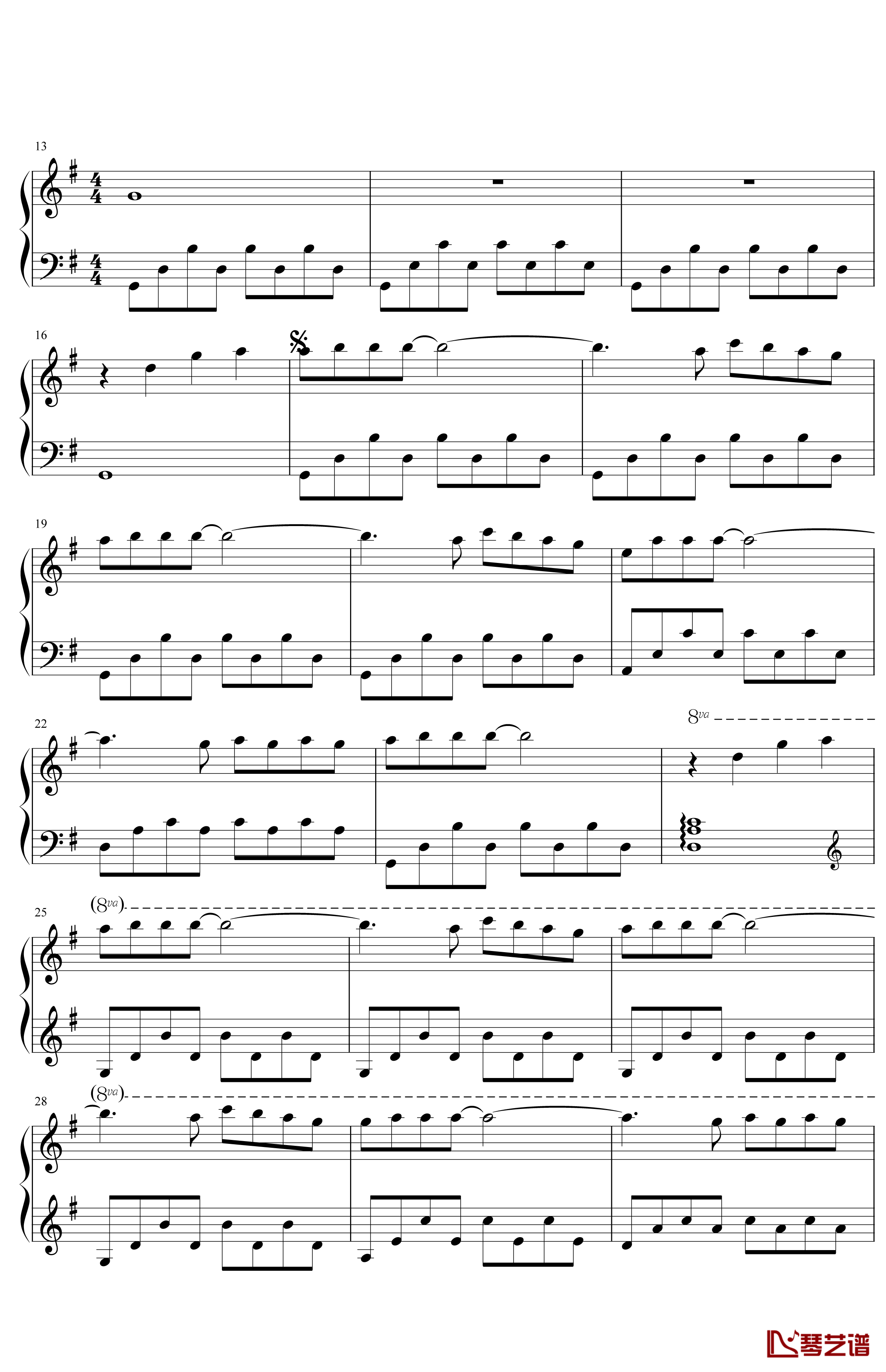 童年的回忆-爱的纪念钢琴谱-克莱德曼-童年的回忆，爱的纪念曲2