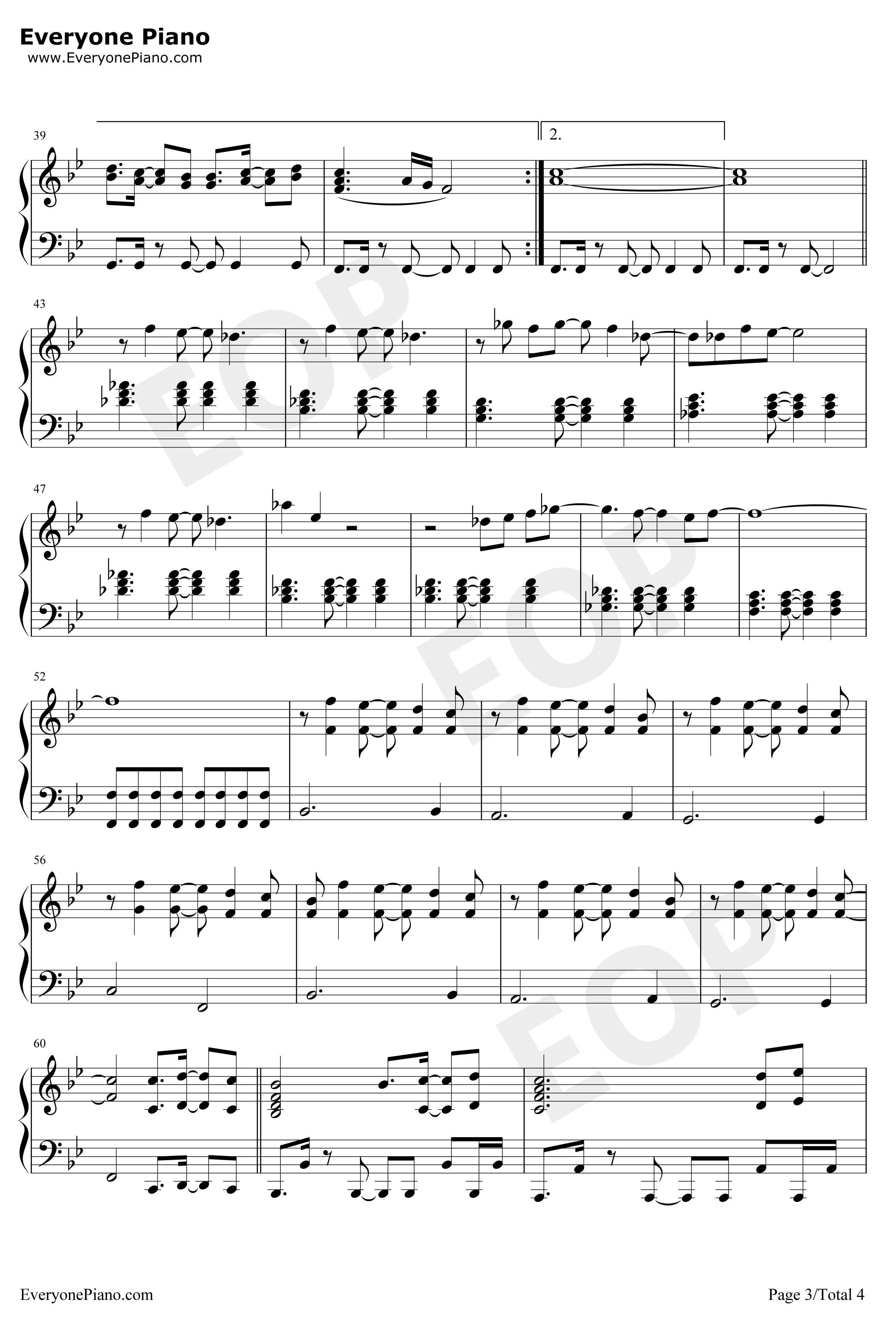 The One钢琴谱-Backstreet Boys3