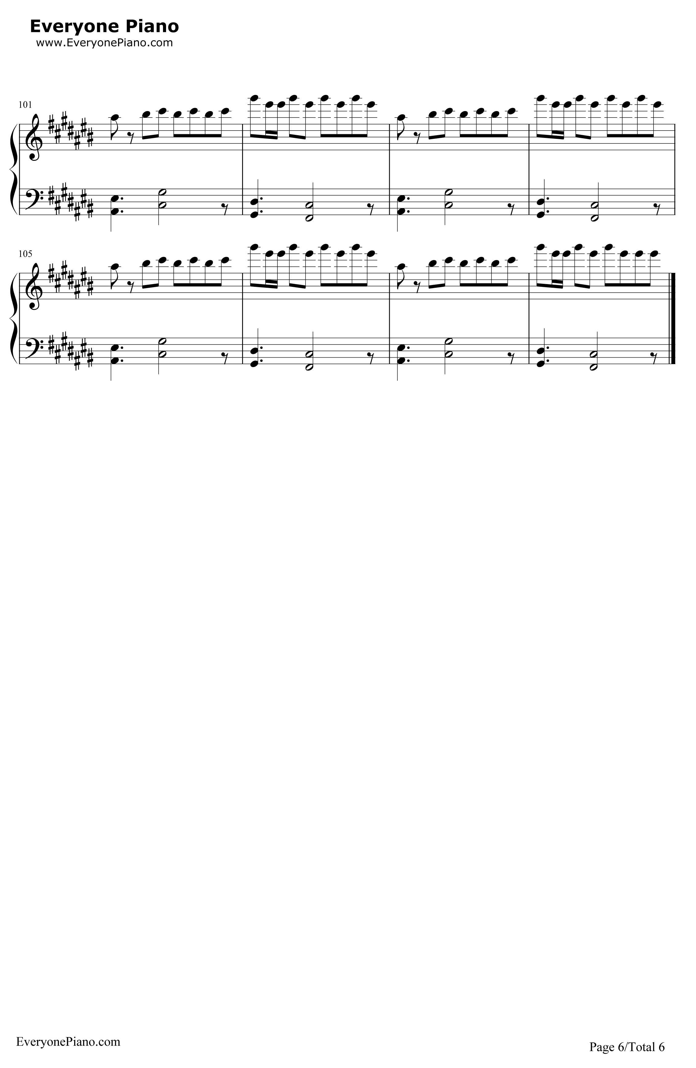 モザイクロール钢琴谱-GUMI-马赛克卷6