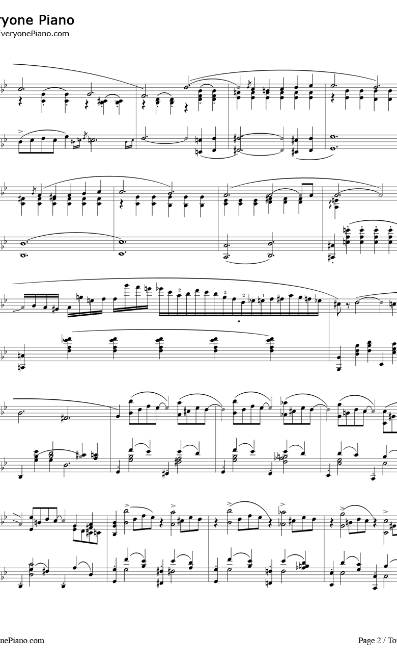 G小调第一叙事曲钢琴谱-肖邦2
