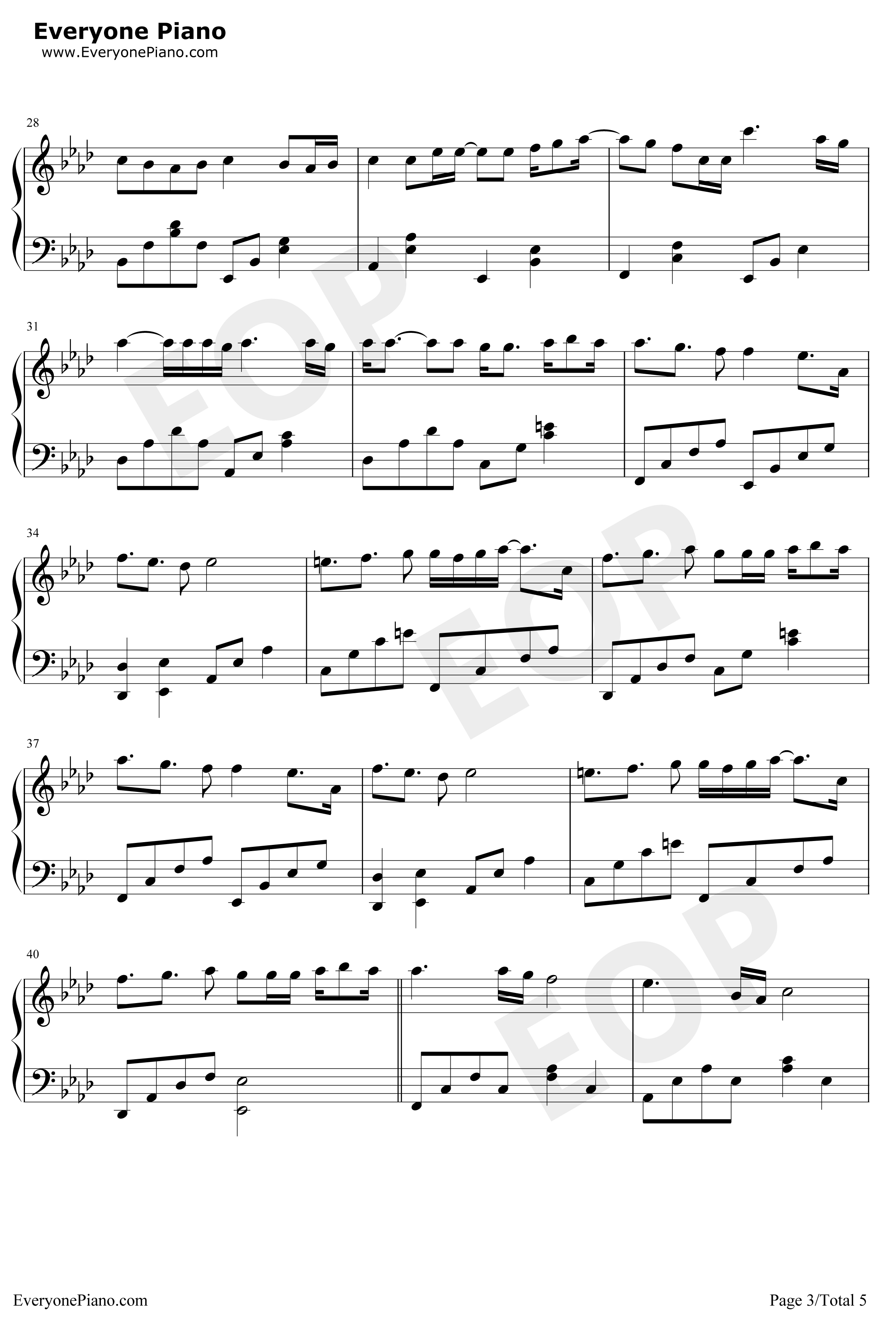 最初的梦想钢琴谱-范玮琪3