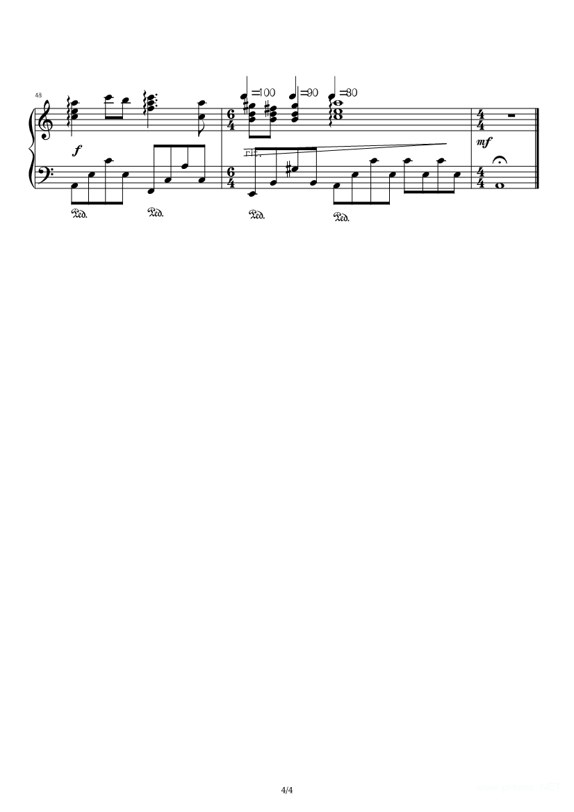 理查德·克莱德曼《蓝色的爱》钢琴谱1
