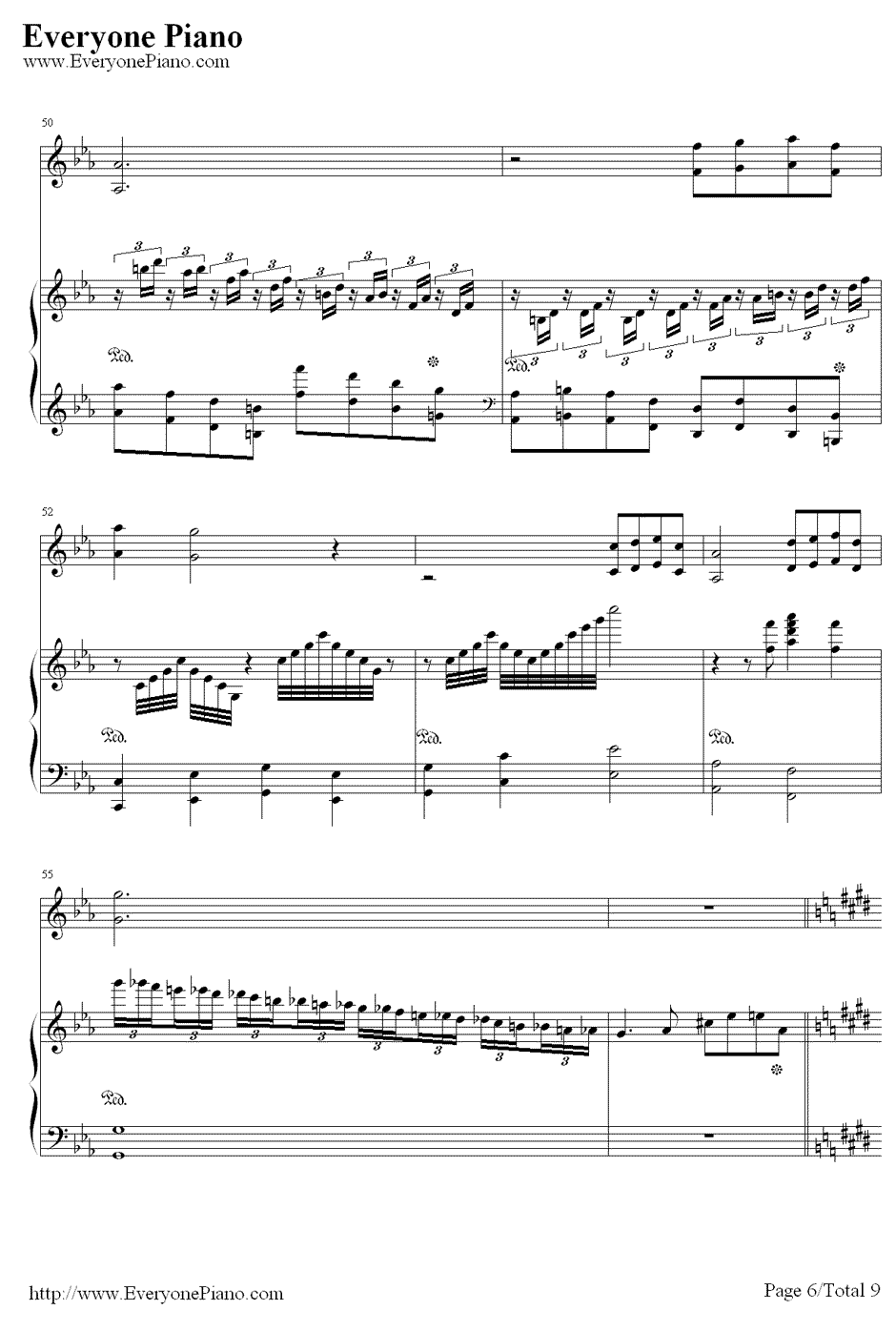 利鲁之歌钢琴谱-马克西姆6
