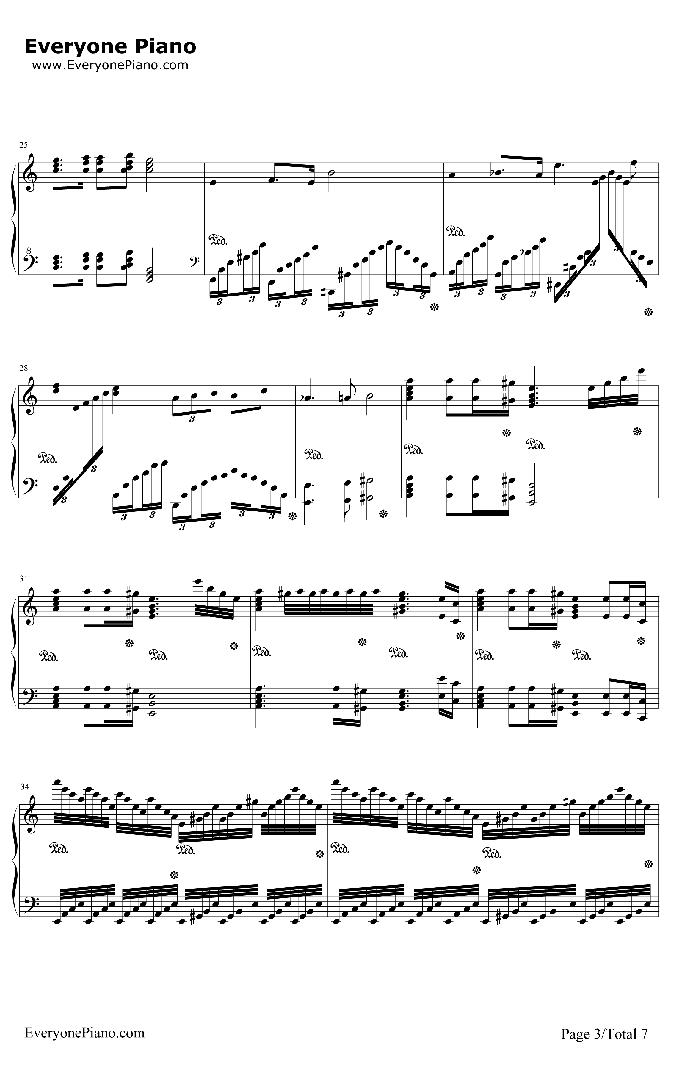 格里格钢琴变奏曲钢琴谱-马克西姆-格里格钢琴变奏曲3