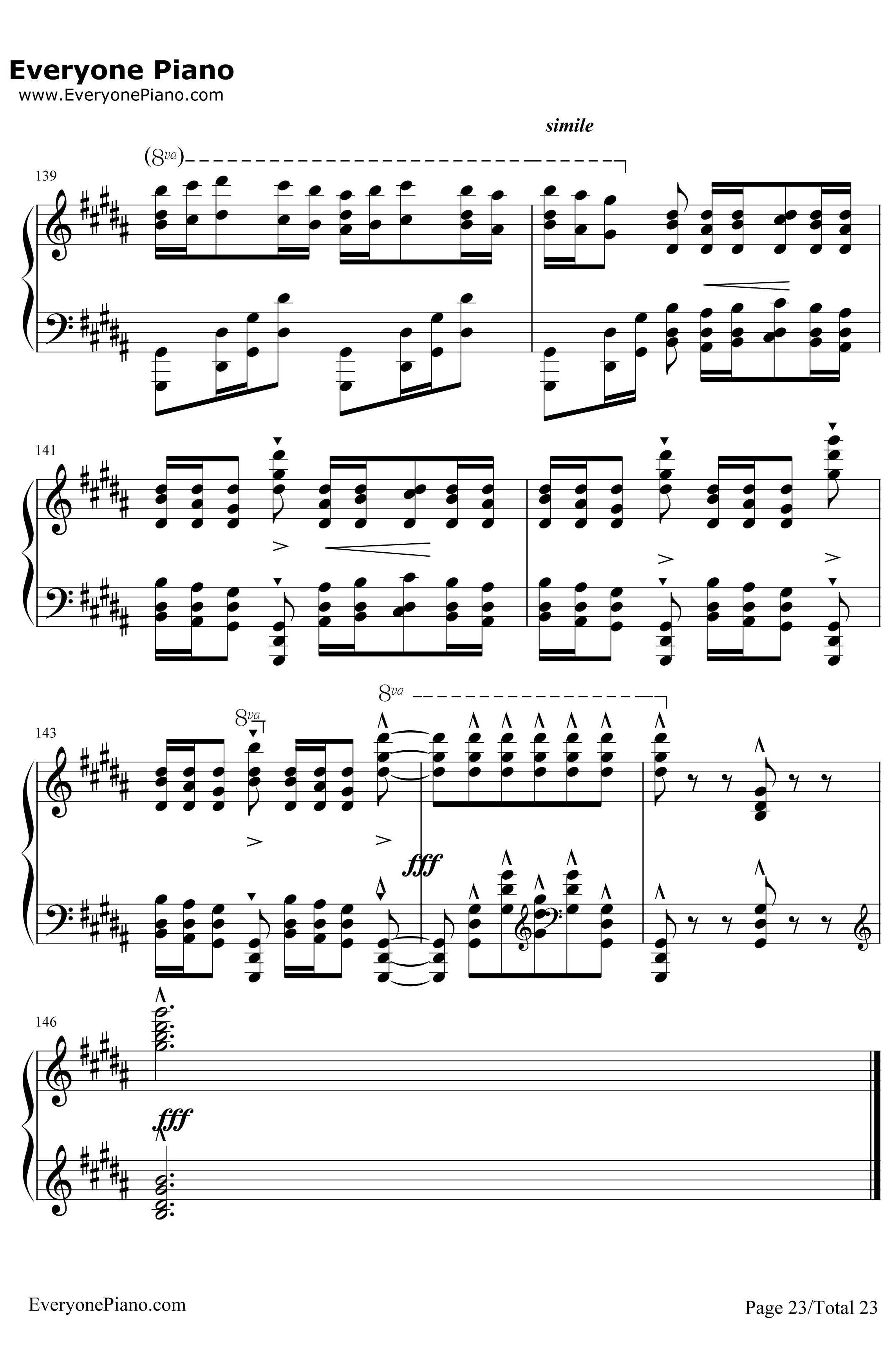 钟钢琴谱--李斯特23