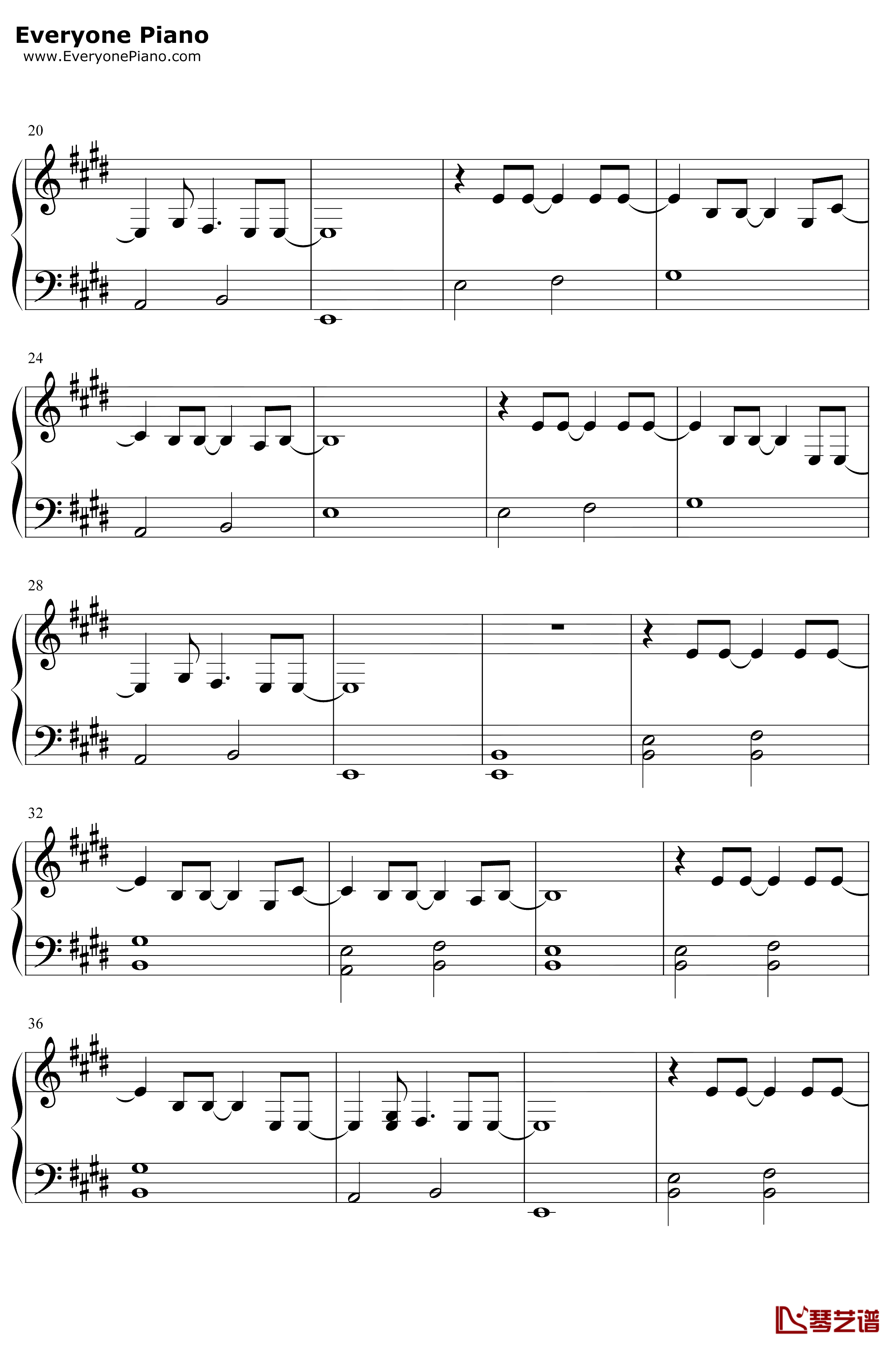 グランドエスケープ钢琴谱-Radwimps-天气之子OST2