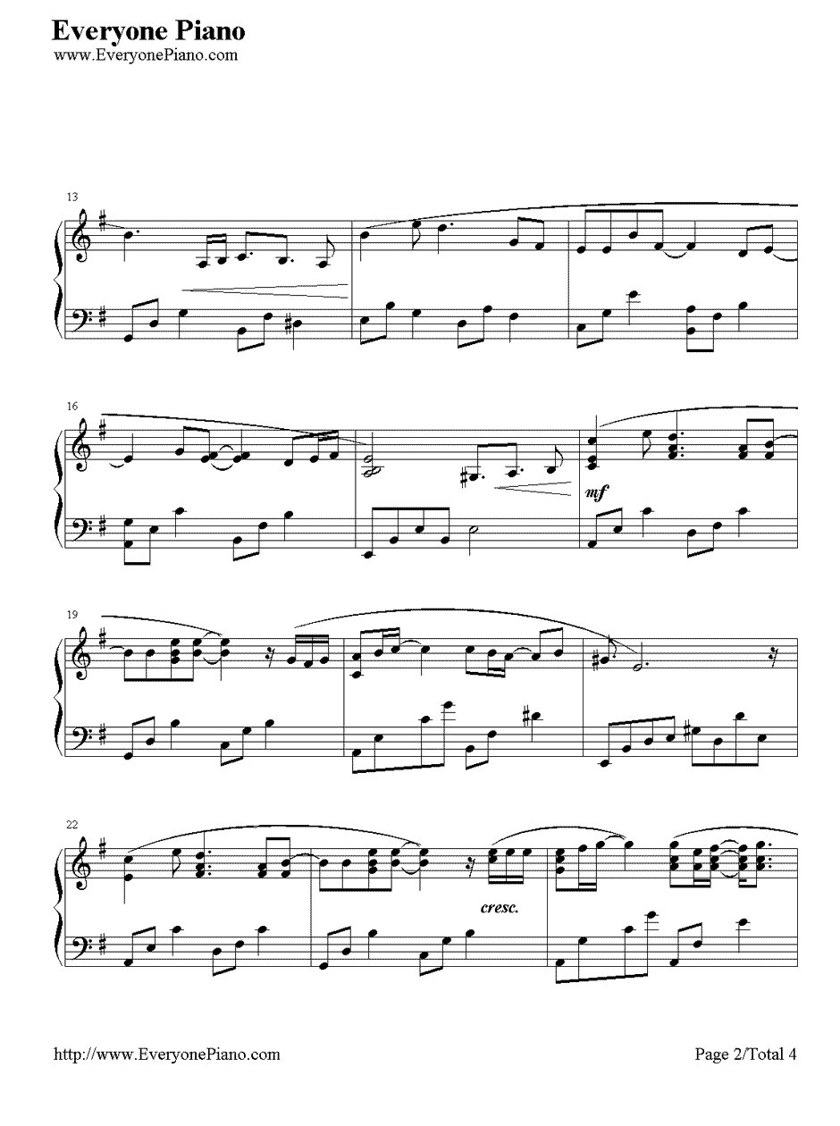 离歌钢琴谱-信乐团2
