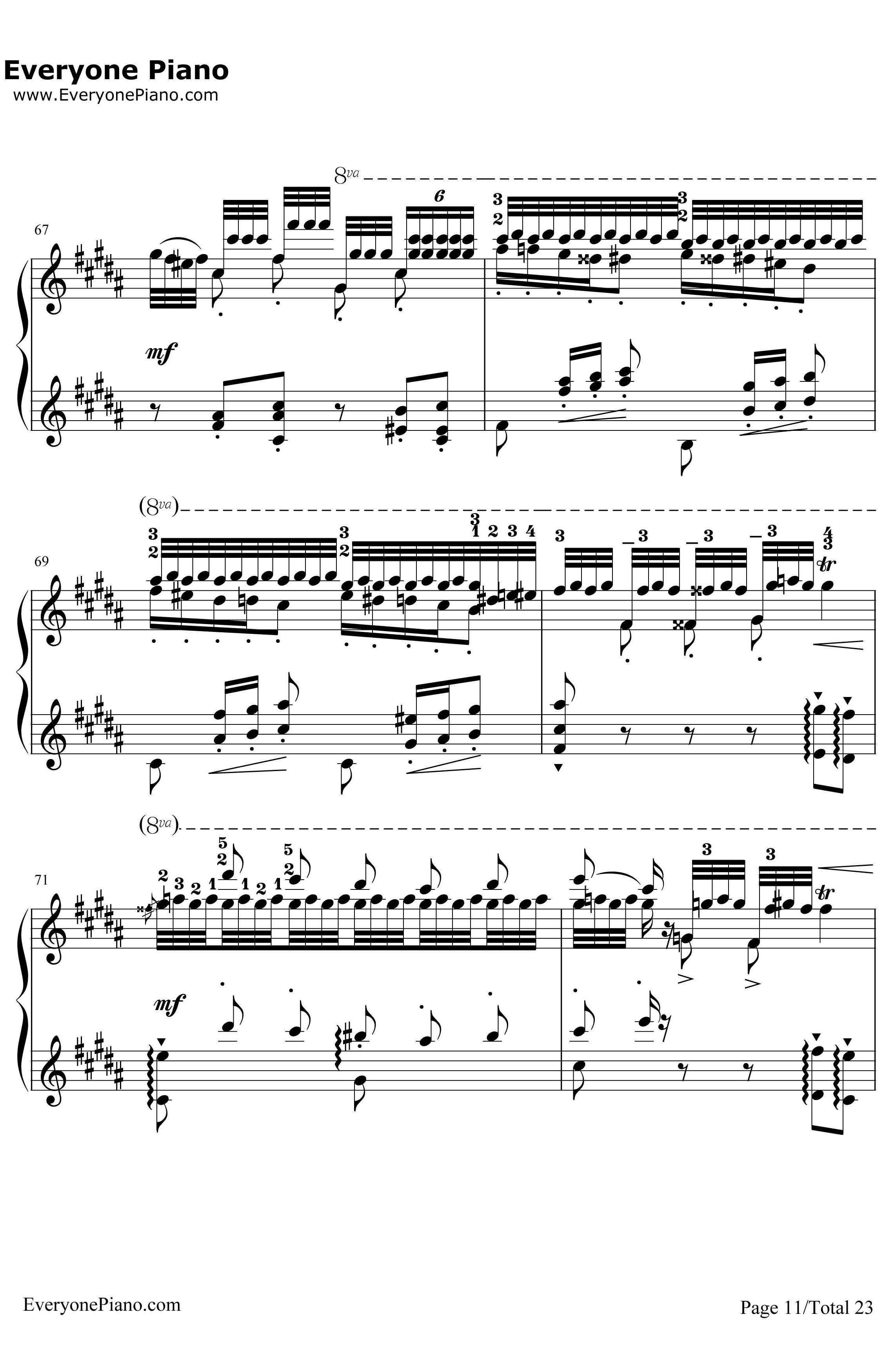 钟钢琴谱--李斯特11