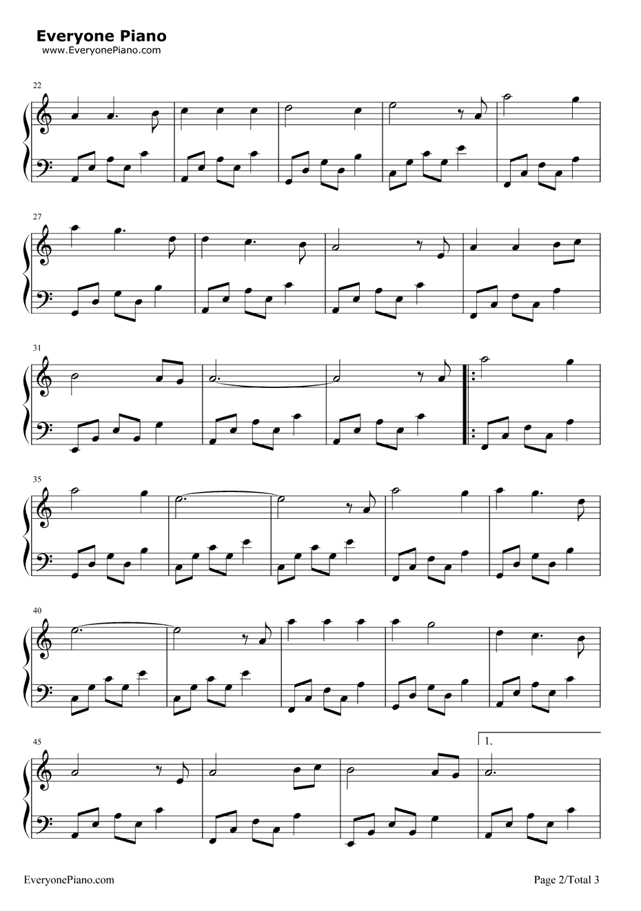棋子钢琴谱-王菲2