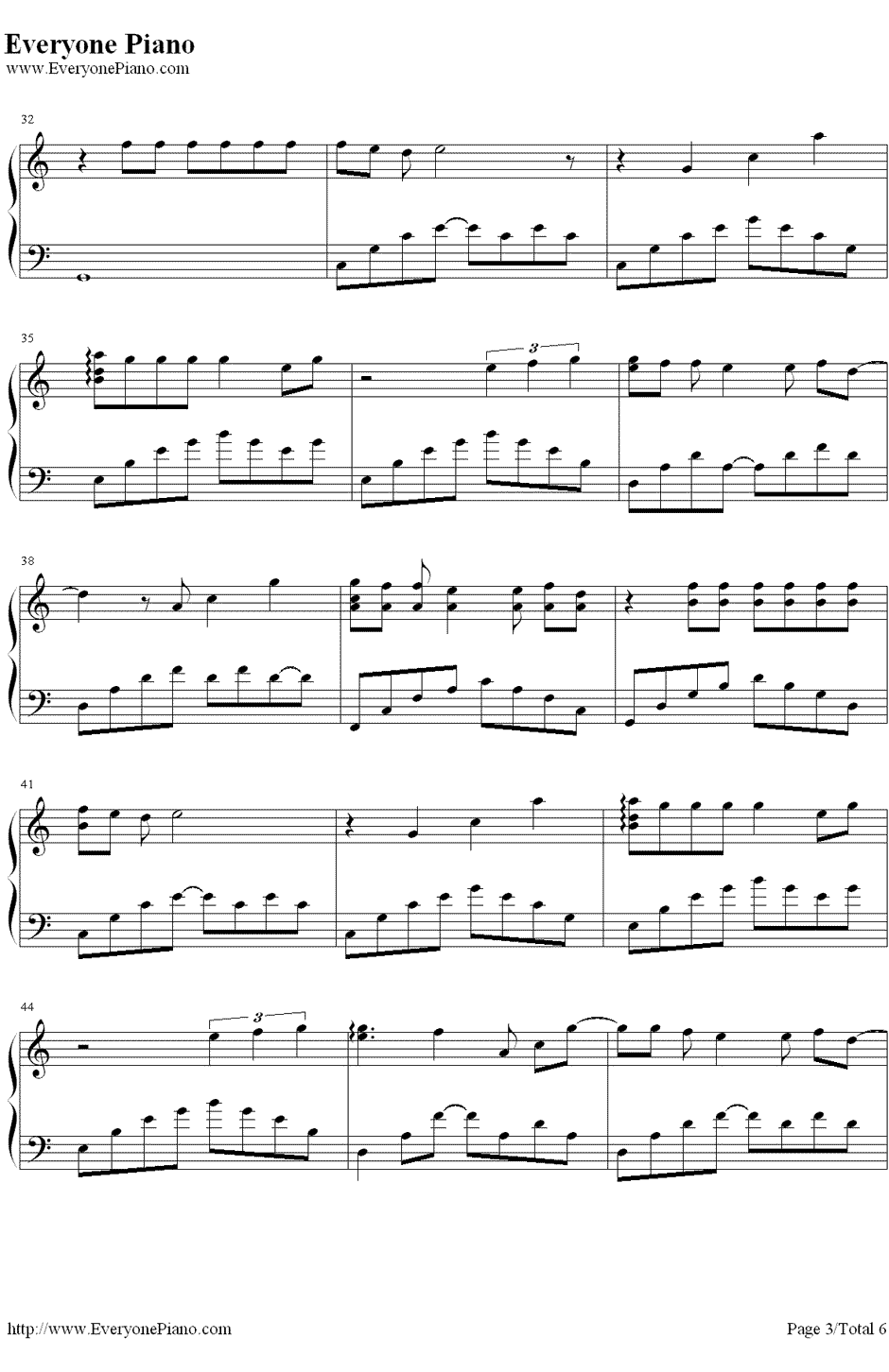 直到世界的尽头钢琴谱-织田哲郎-《灌篮高手》片尾曲3