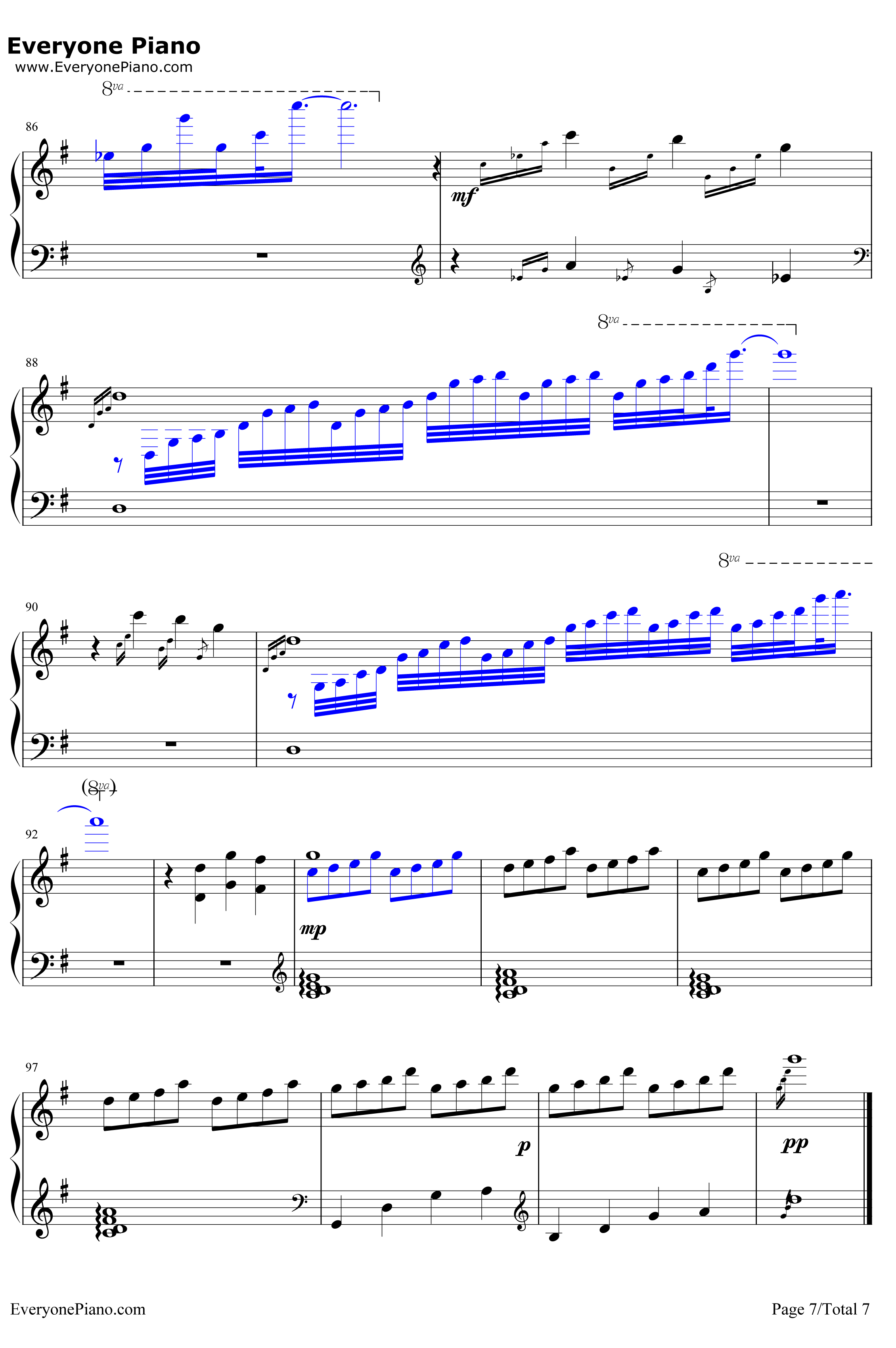 Part of Your World钢琴谱-AlanMenken-动画片《小美人鱼》插曲7
