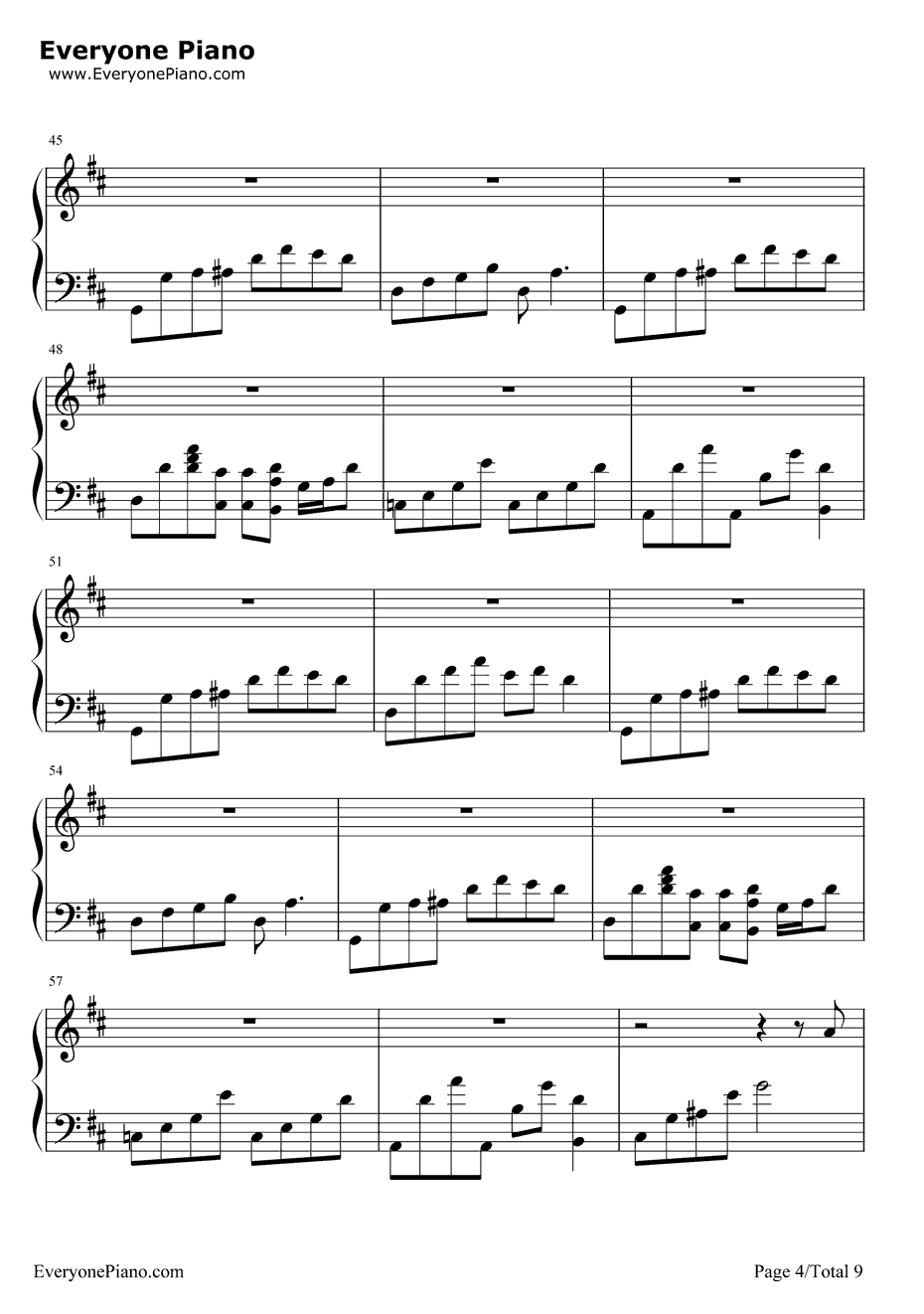 旋木钢琴谱-王菲4