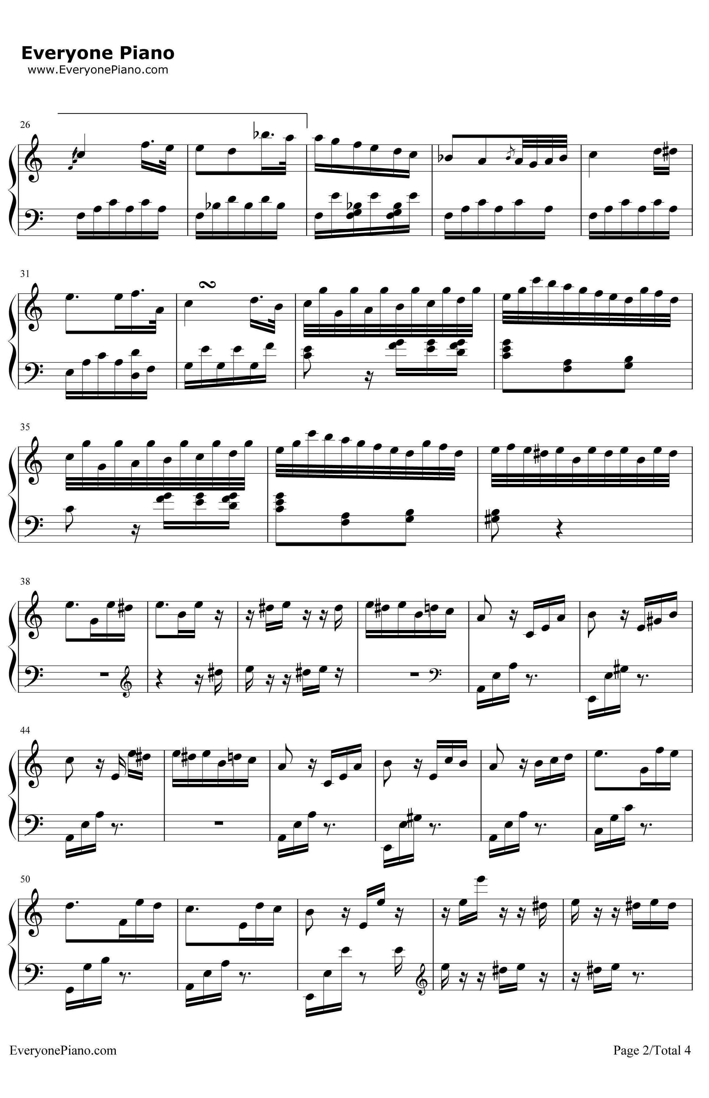 致爱丽丝钢琴谱-贝多芬2