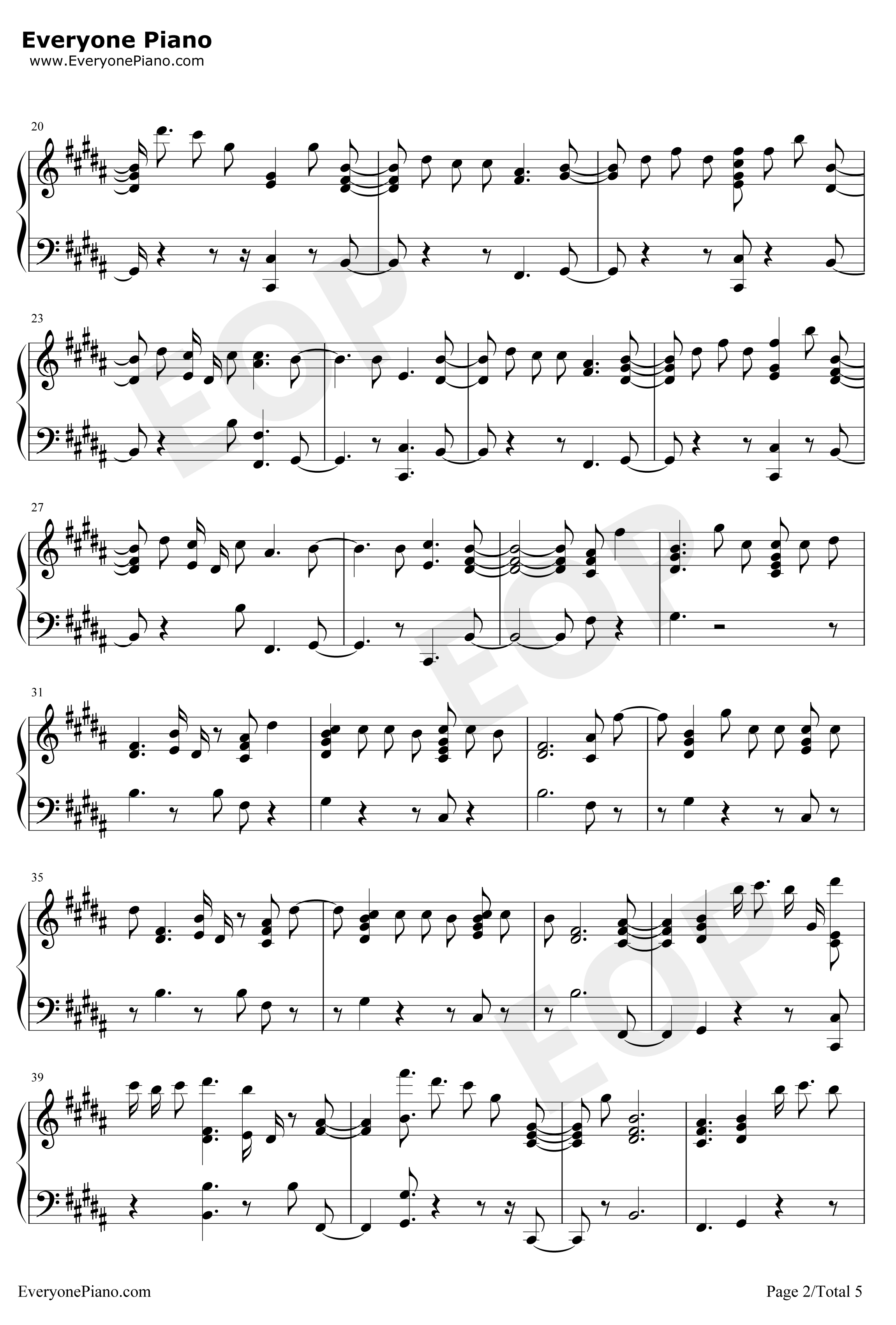 Help Me Out钢琴谱-Maroon 5 Julia Michaels2