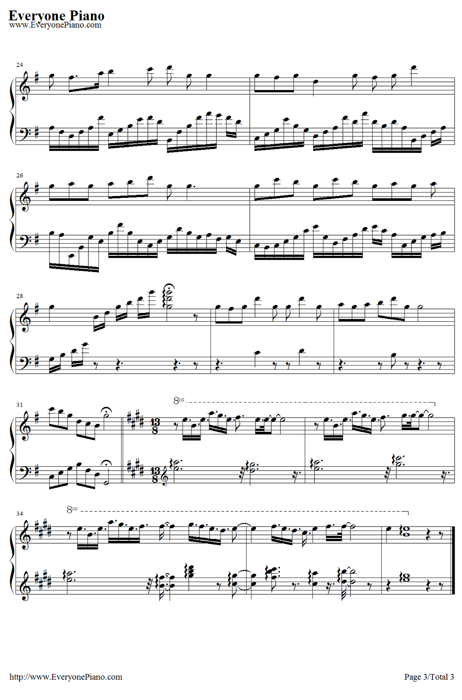 リフレクティア钢琴谱-eufonius-真实之泪OP3