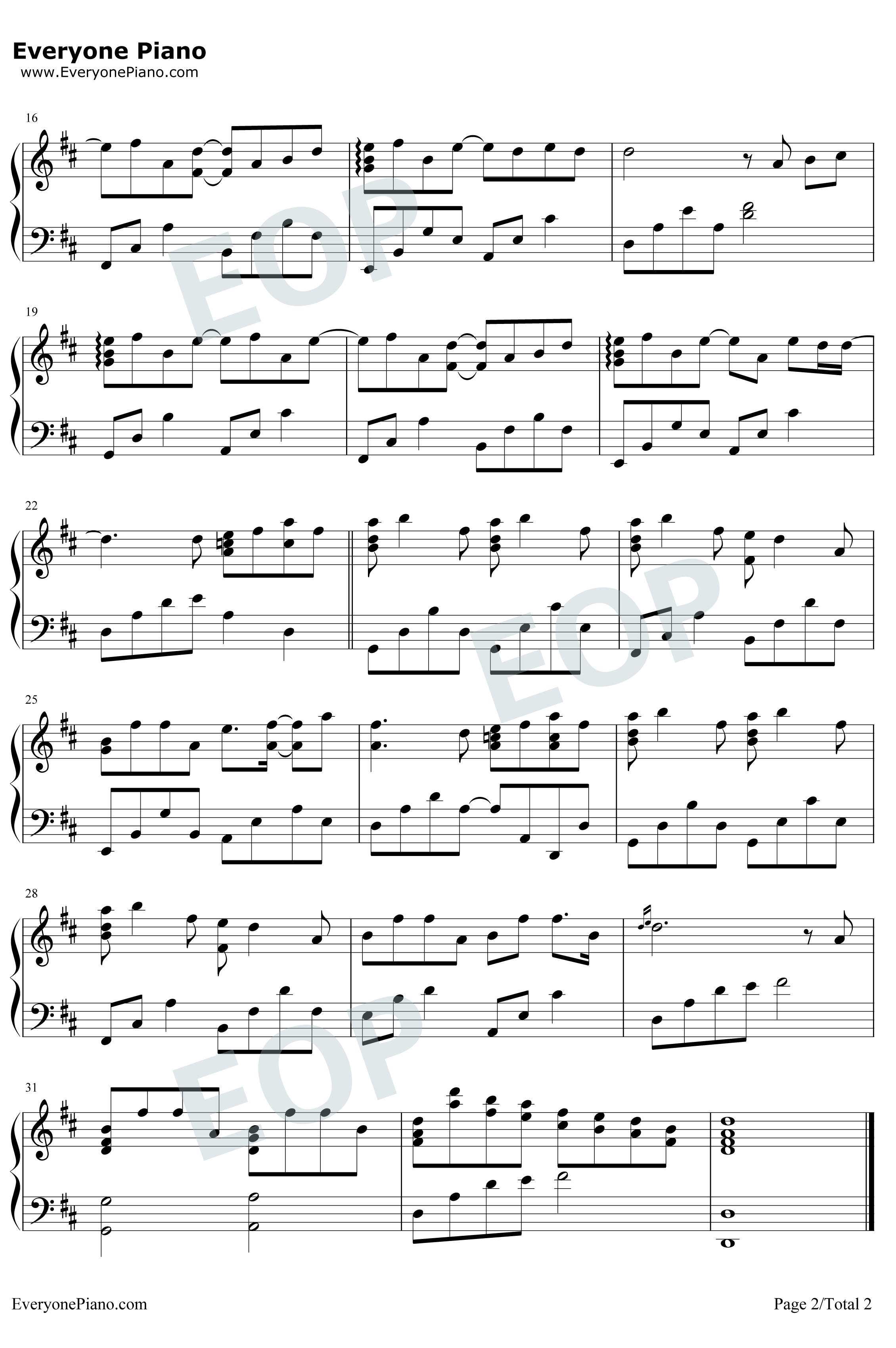 年轮钢琴谱-张碧晨-简单好听版-一首听起来很悲伤的古风歌曲2