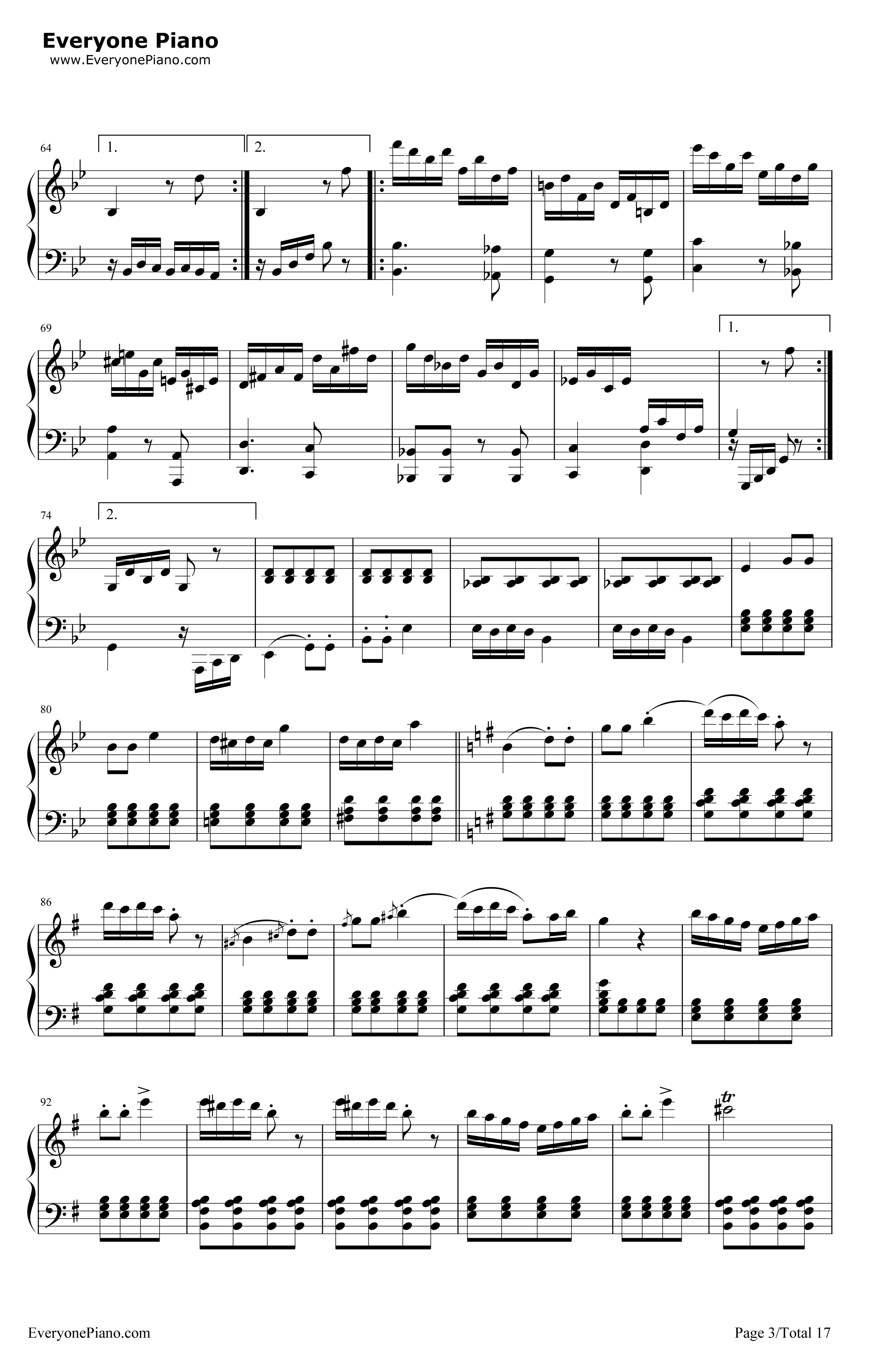 丢失一分钱的愤怒钢琴谱-贝多芬3