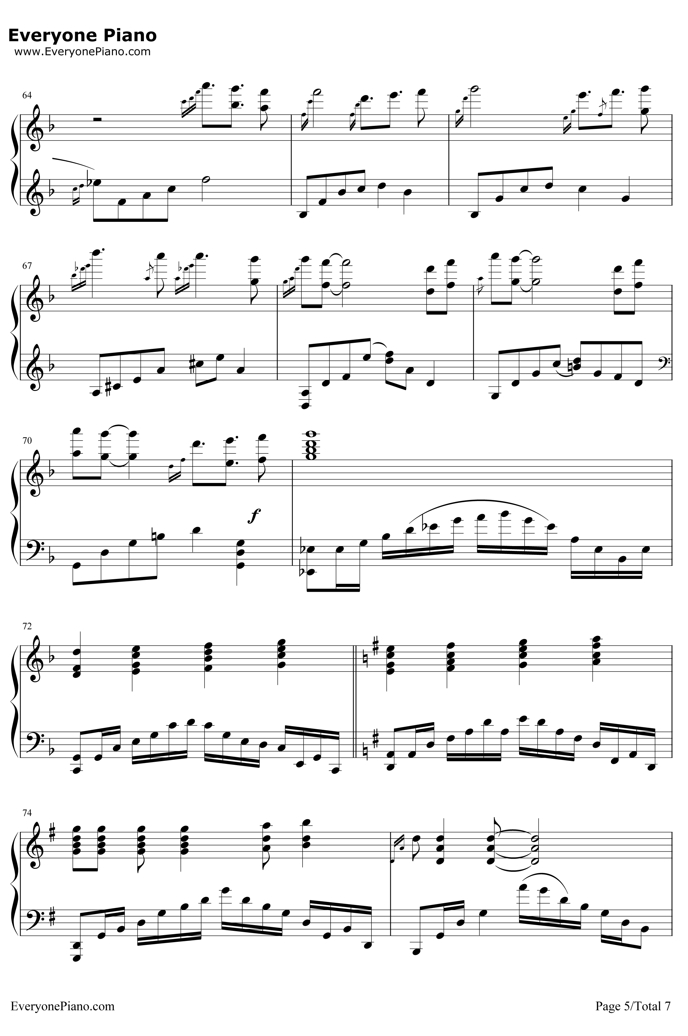 Part of Your World钢琴谱-AlanMenken-动画片《小美人鱼》插曲5
