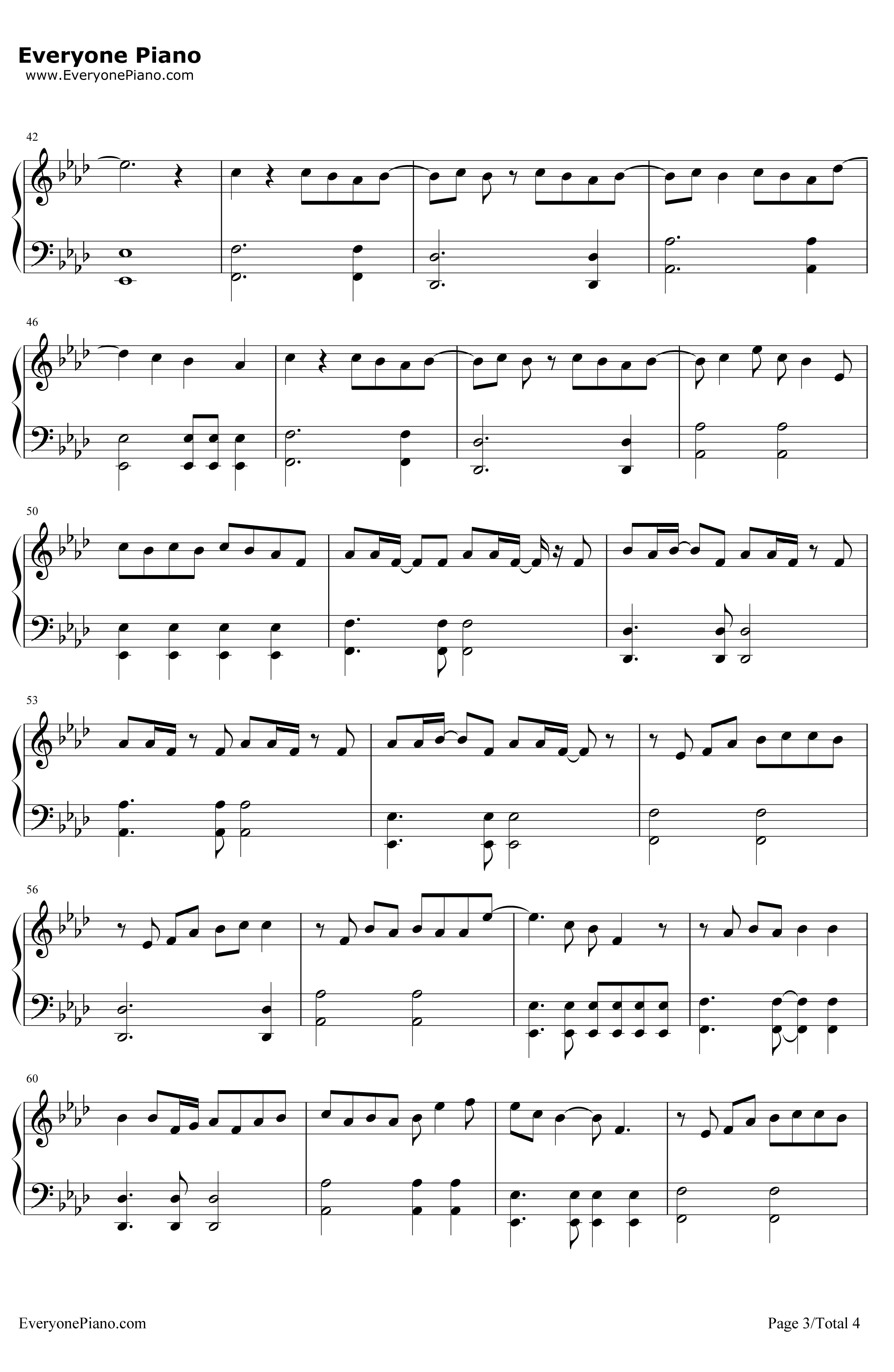MySuperstar钢琴谱-JessieJ-冰川时代5片尾曲3