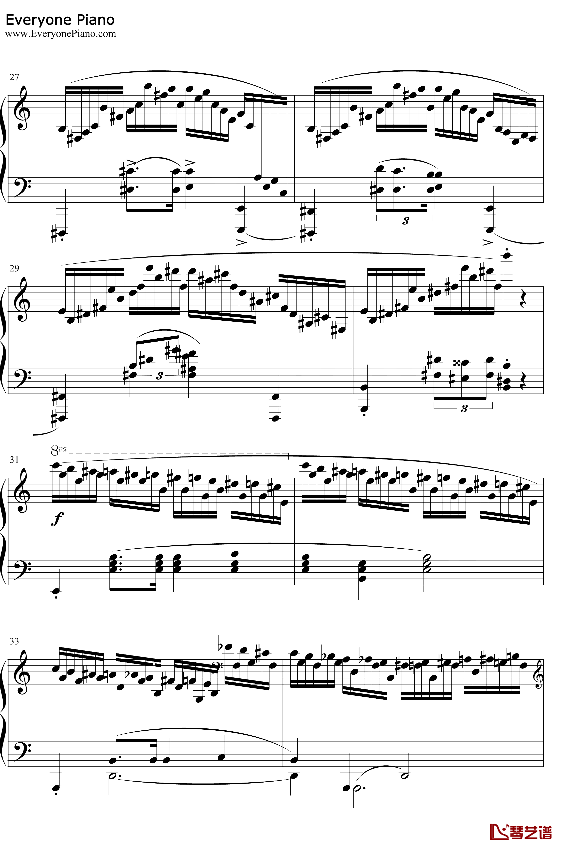 肖邦练习曲第23首钢琴谱-肖邦-肖邦练习曲第23首4