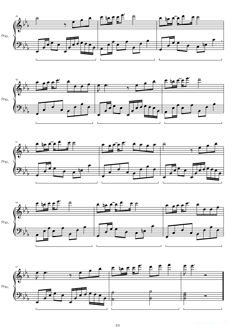俞灏明《一个人的浪漫》 钢琴谱1