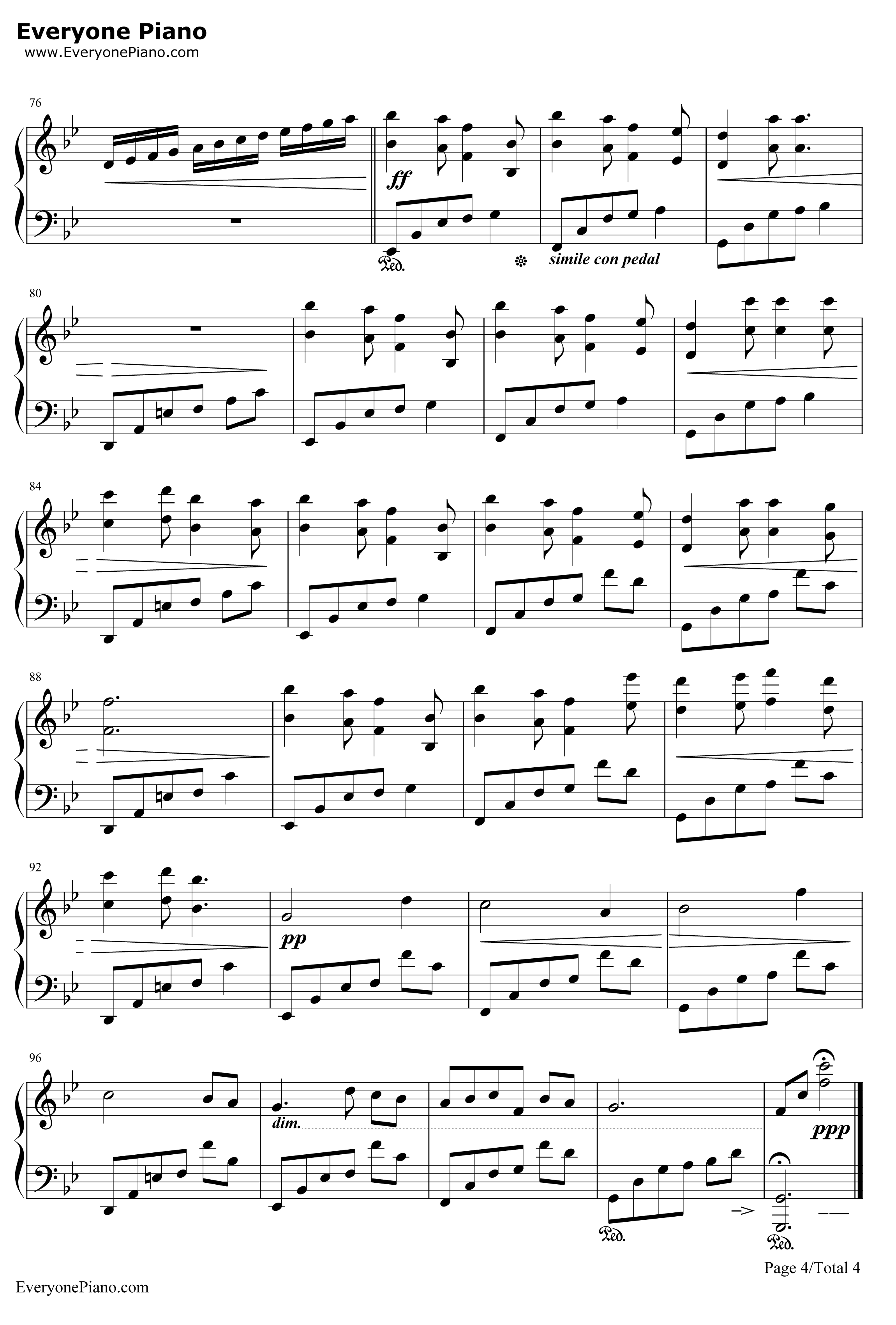 久远钢琴谱-关户刚-光与波的记忆-《最终幻想II》插曲4
