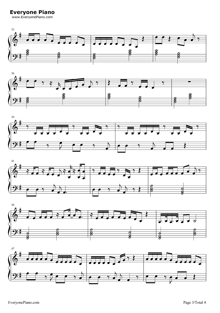 Acapella钢琴谱-Karmin3