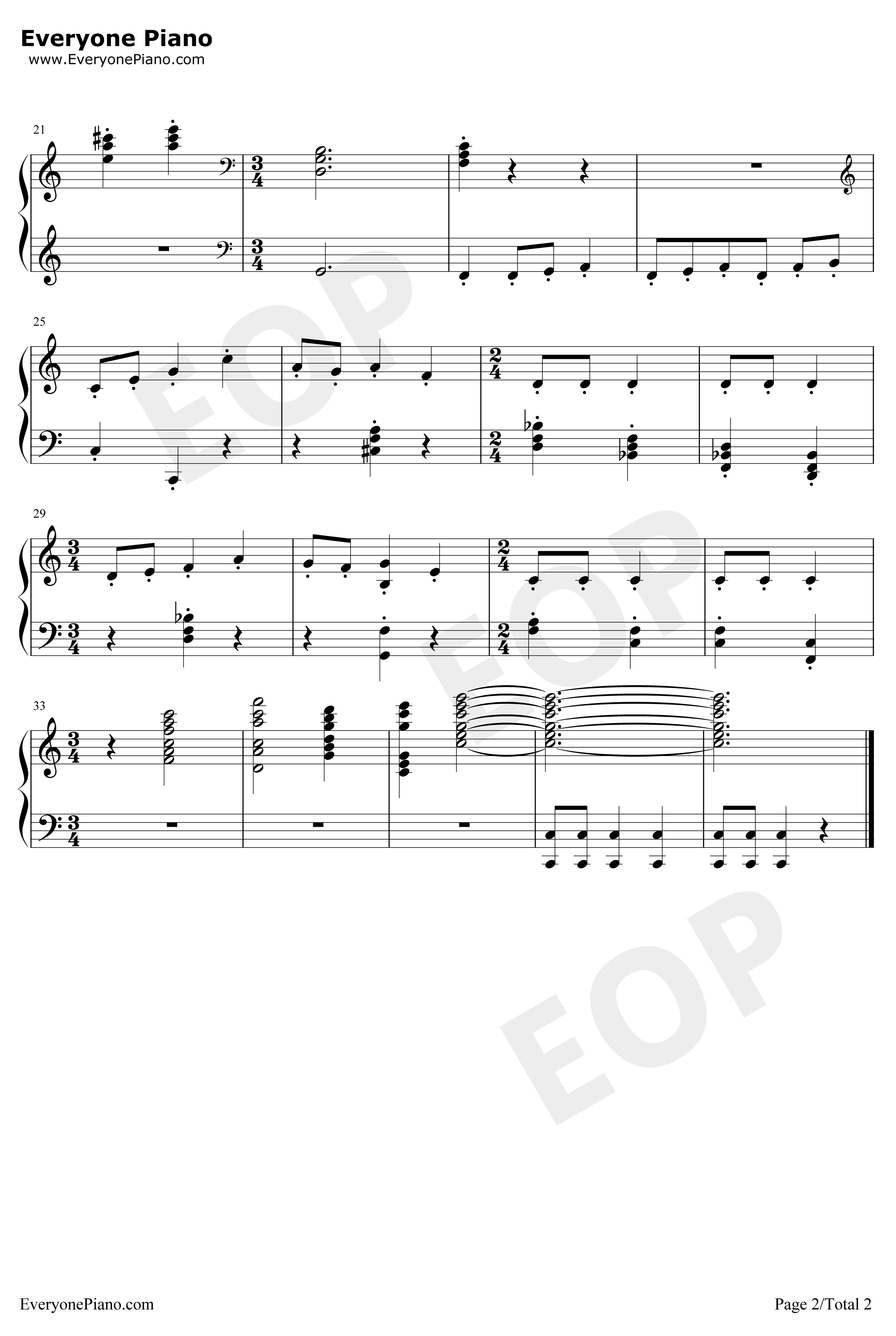 匈牙利歌曲钢琴谱-巴托克2
