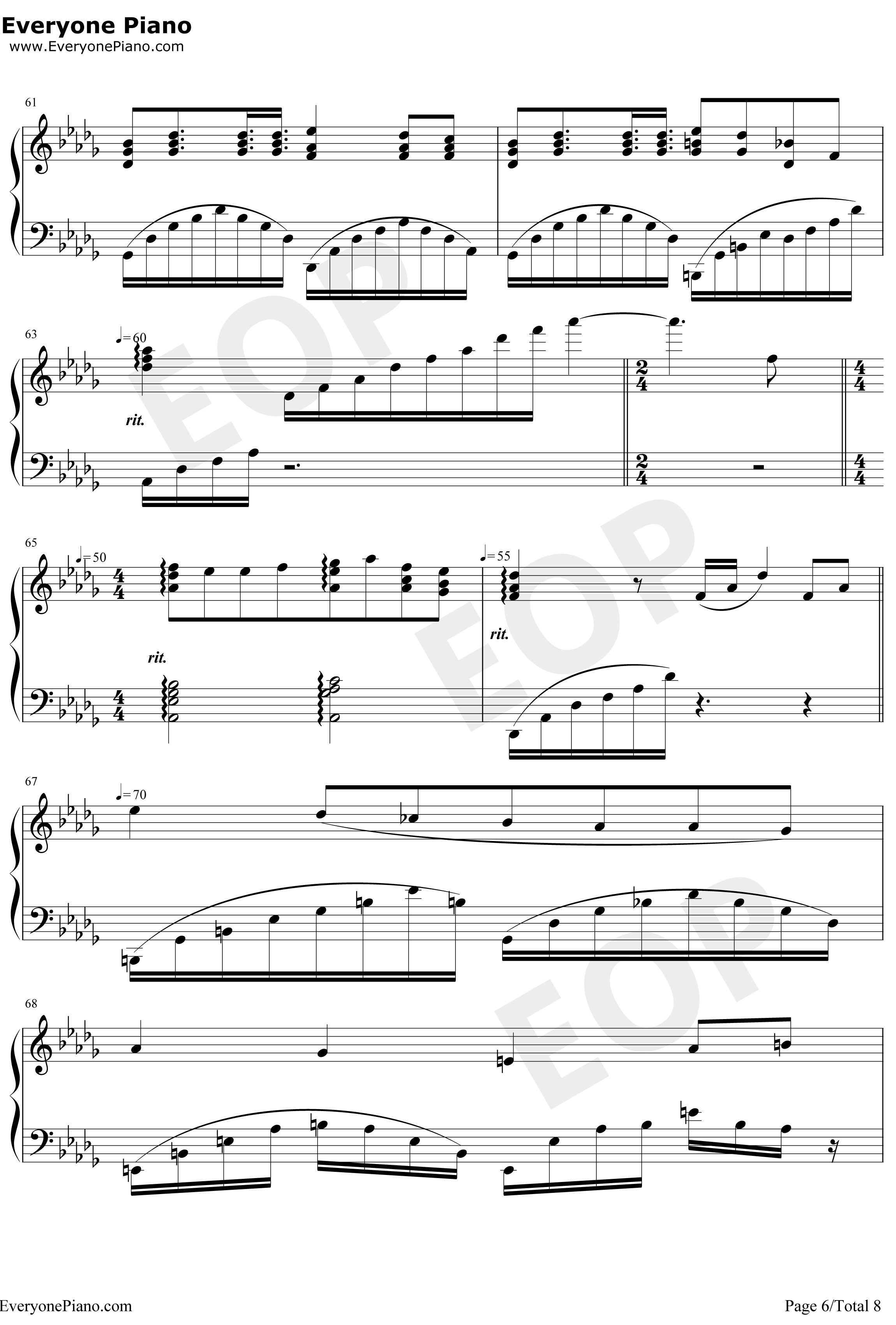 The Music of the Night钢琴谱-AndrewLloydWebber安德鲁·劳埃德·韦伯-歌剧魅影OST6
