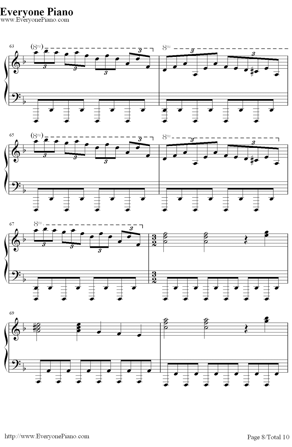 亨德尔的萨拉班德（Handel'sSarabande）钢琴谱-马克西姆MaksimMrvica8