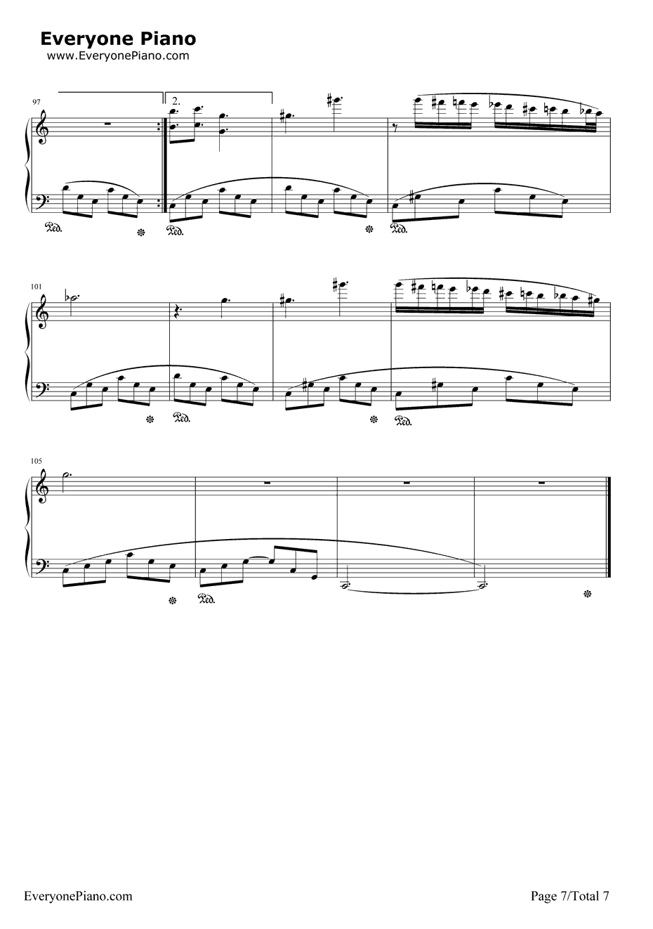 克劳汀幻想曲钢琴谱-马克西姆7