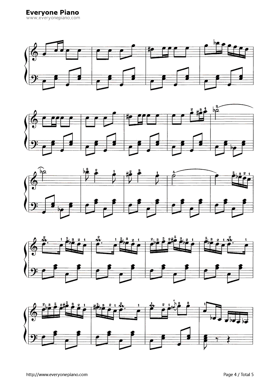 霍拉舞曲钢琴谱-霍拉舞曲4