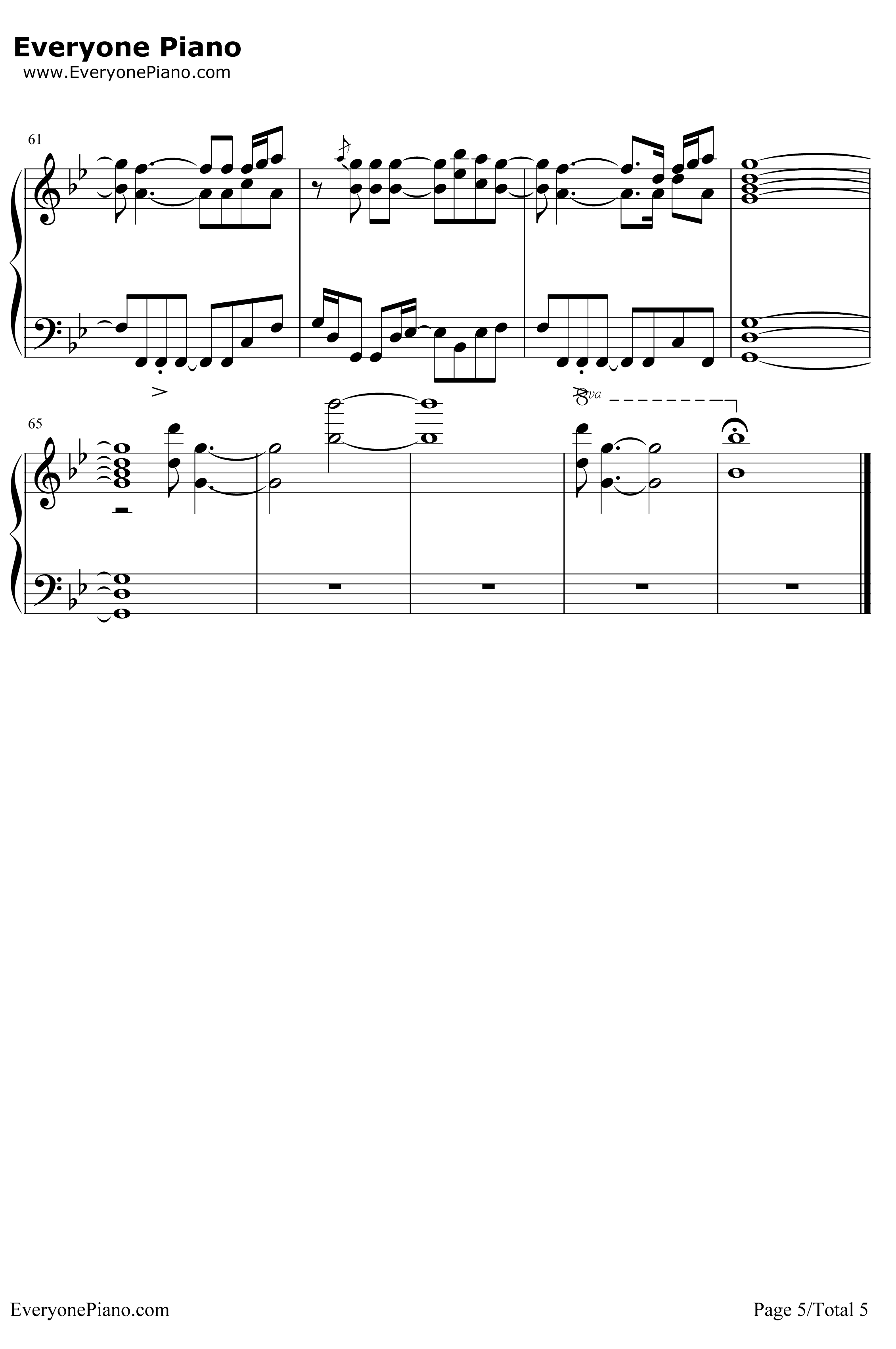 TheMermaid钢琴谱-雅尼5