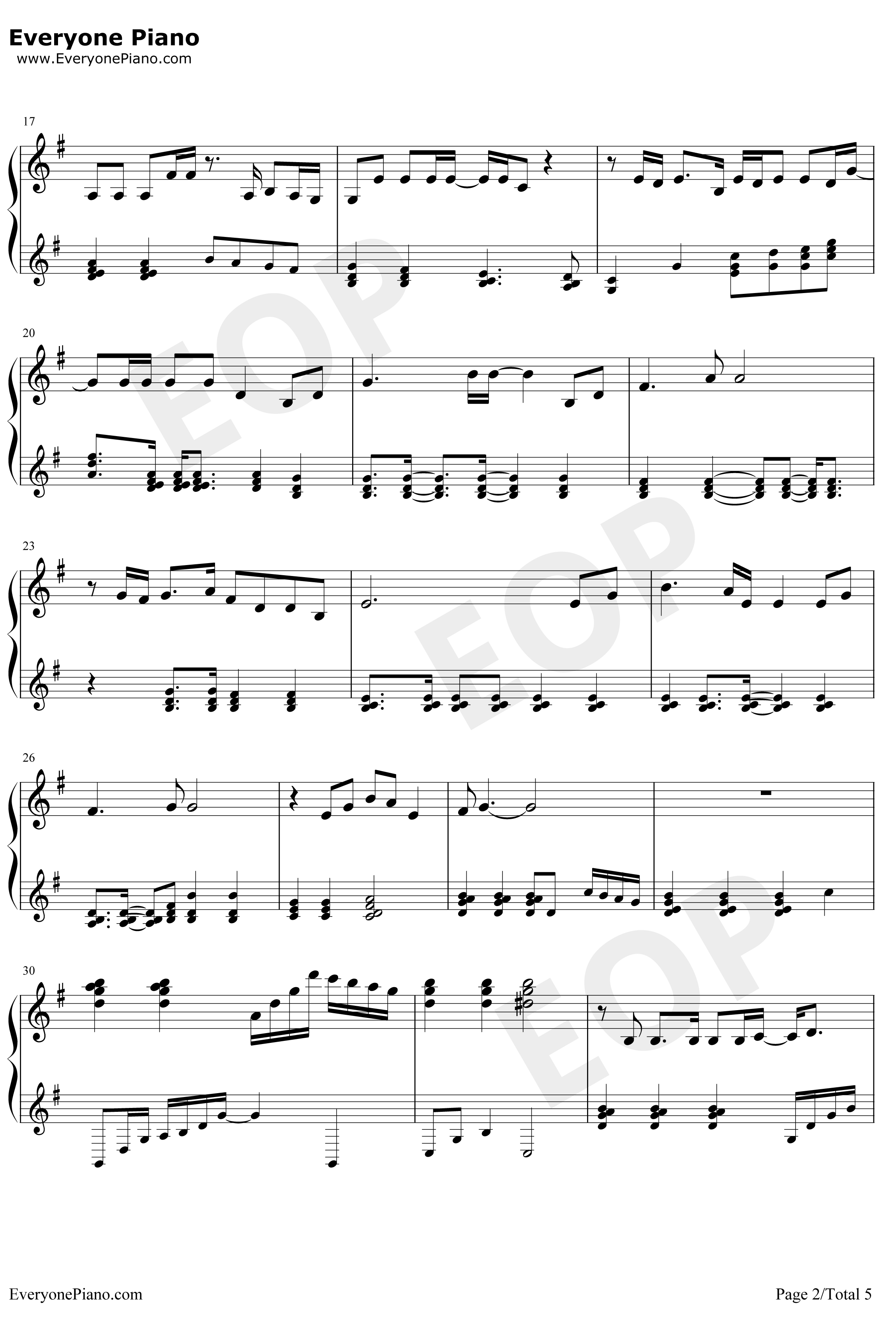 柠檬草的味道钢琴谱-蔡依林-钢琴独奏版2