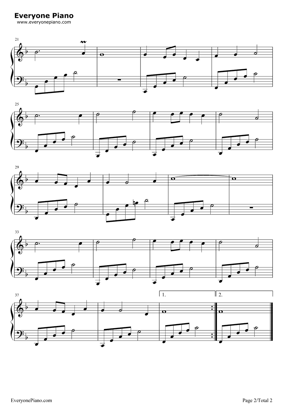 飞吧鸽子钢琴谱-王立平2