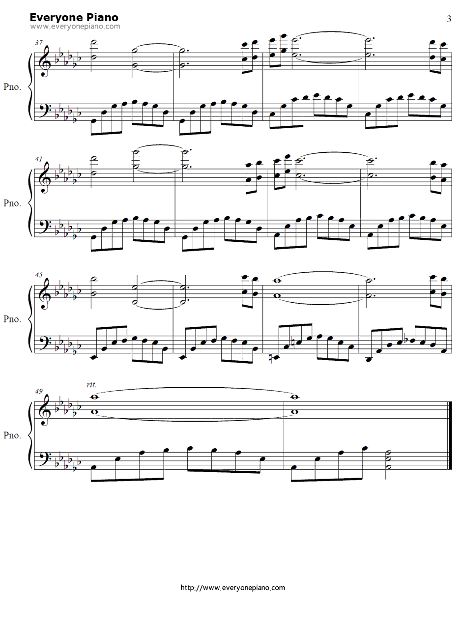 ティナのテーマ钢琴谱-植松伸夫-最终幻想VIOST3
