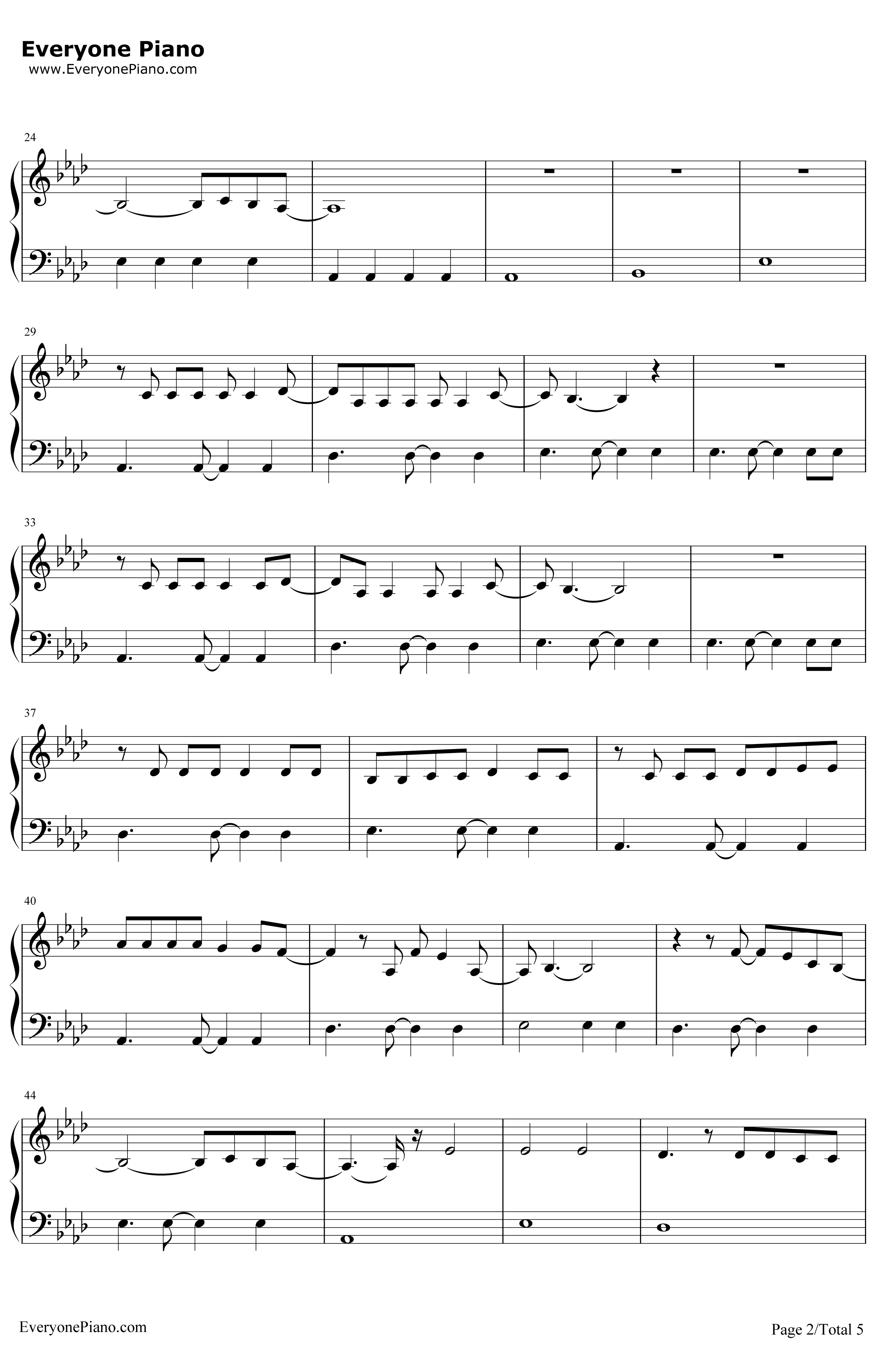 TearUpThisTown钢琴谱-Keane-电影《恶魔呼唤》主题曲2