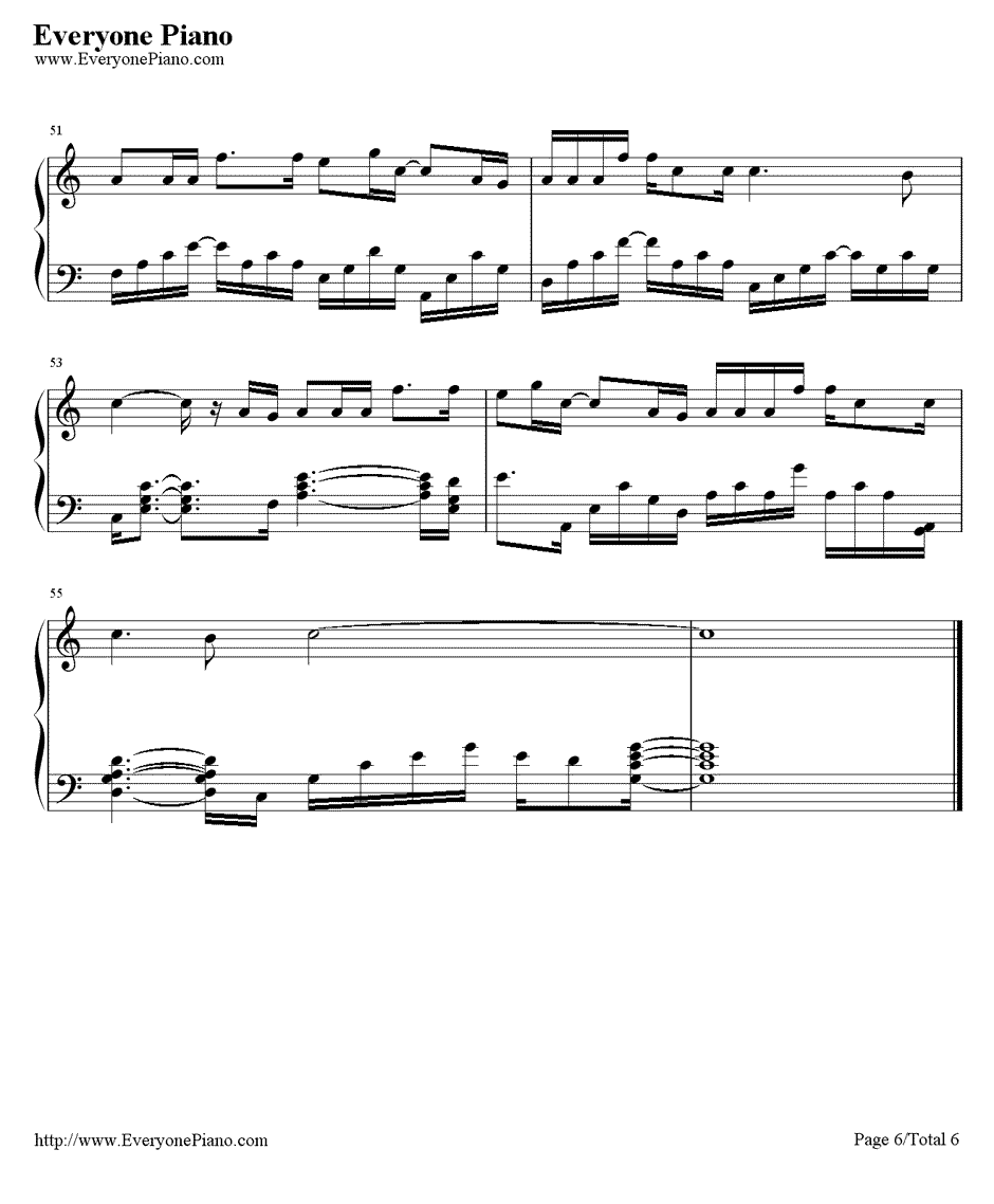 残酷游戏钢琴谱-卫兰6