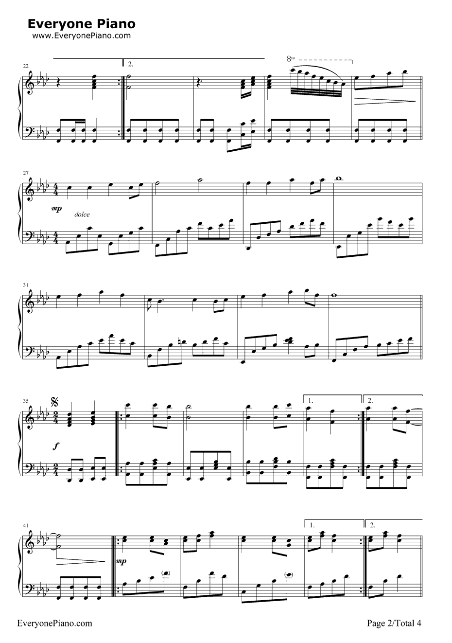 千年等一回钢琴谱-高胜美-完整版-新白娘子传奇主题曲2