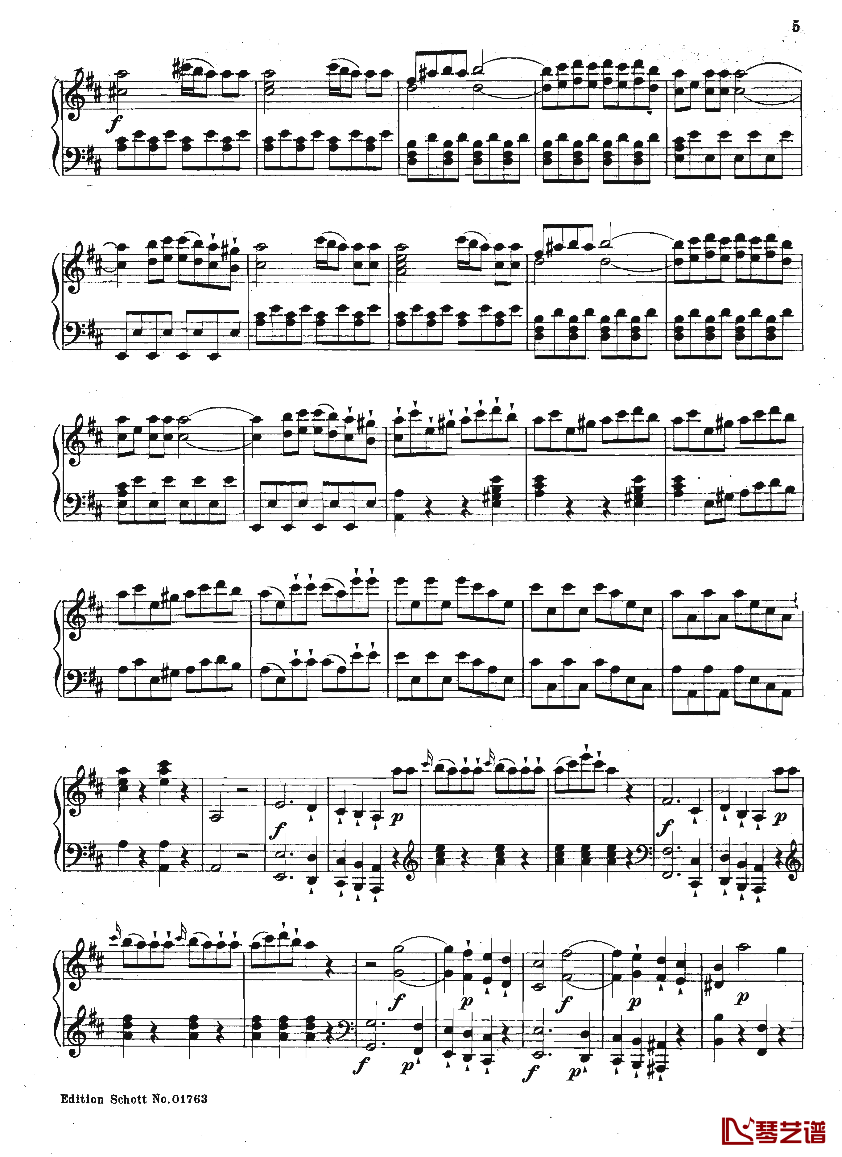 唐璜 序曲 K.527钢琴谱-莫扎特5