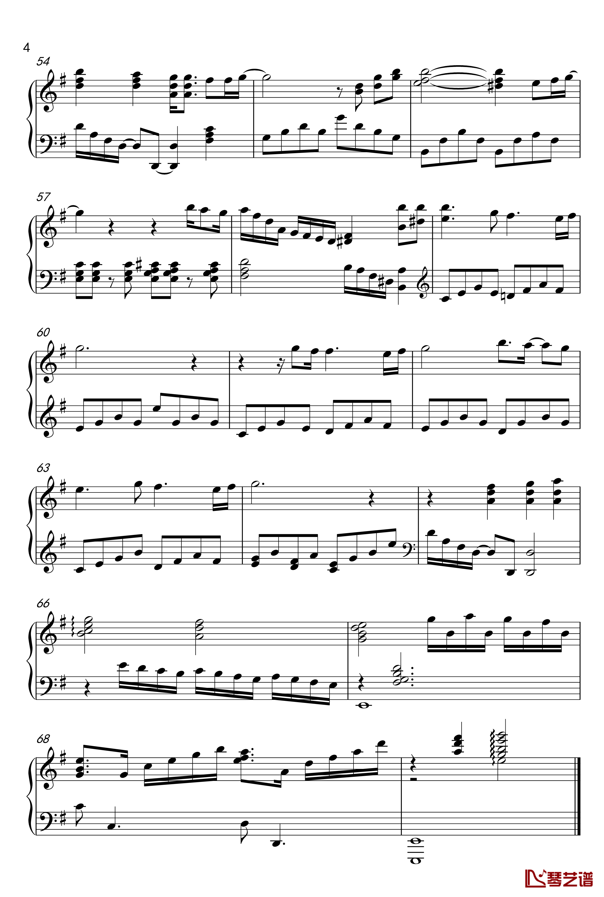 Unfinished钢琴谱- X-japan4