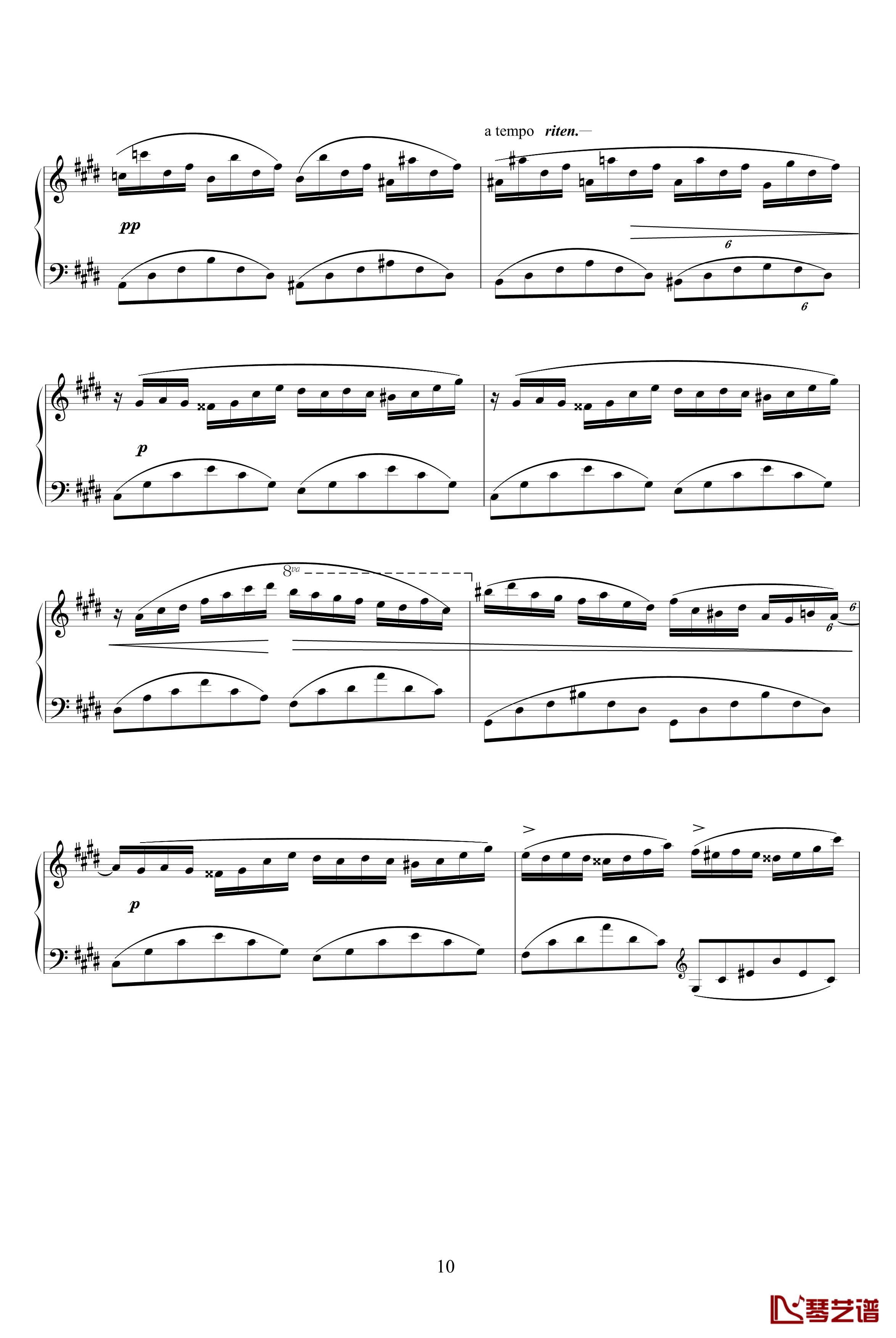 幻想即兴曲Op.66钢琴谱-肖邦-chopin10