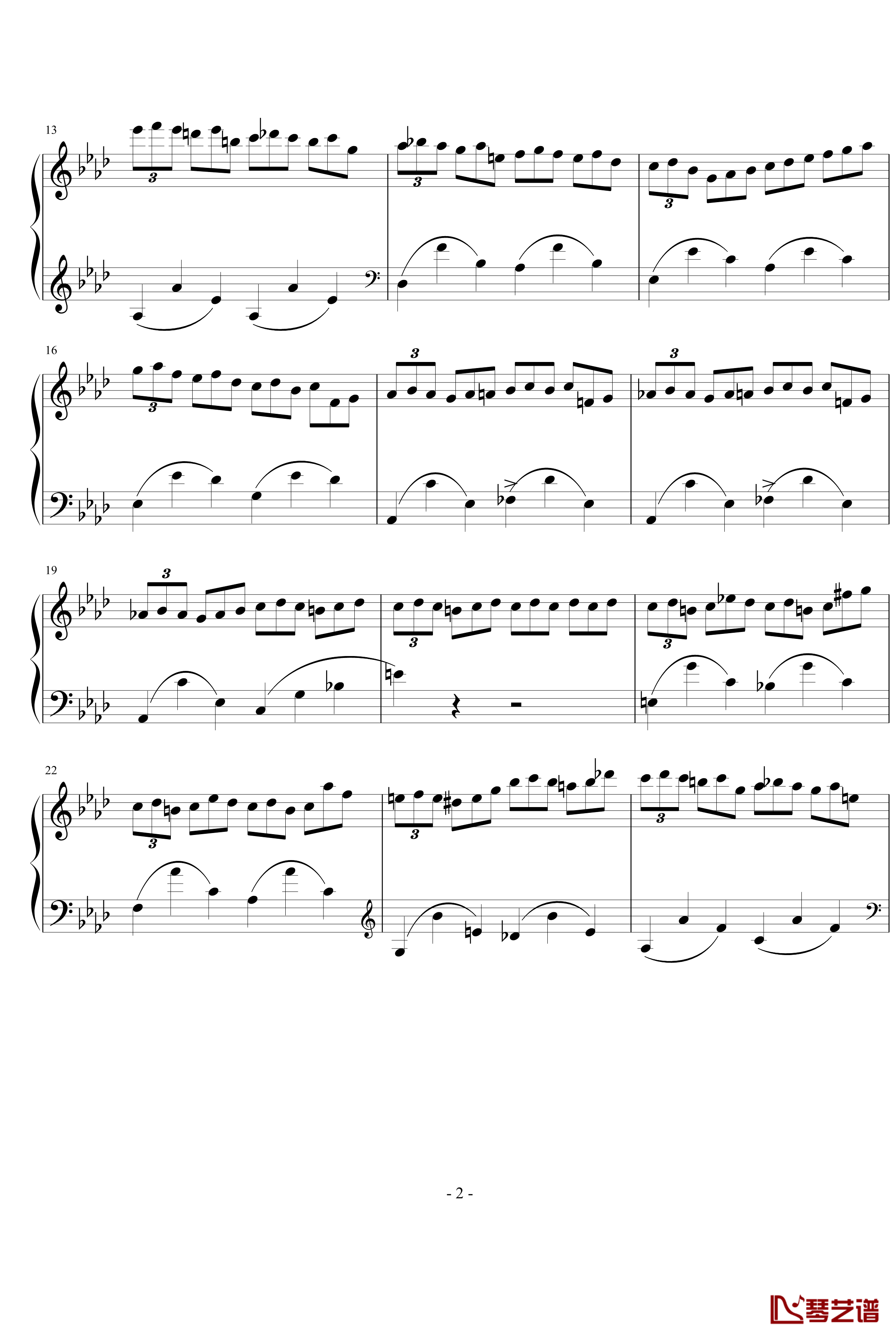 肖邦练习曲14钢琴谱-肖邦-chopin2
