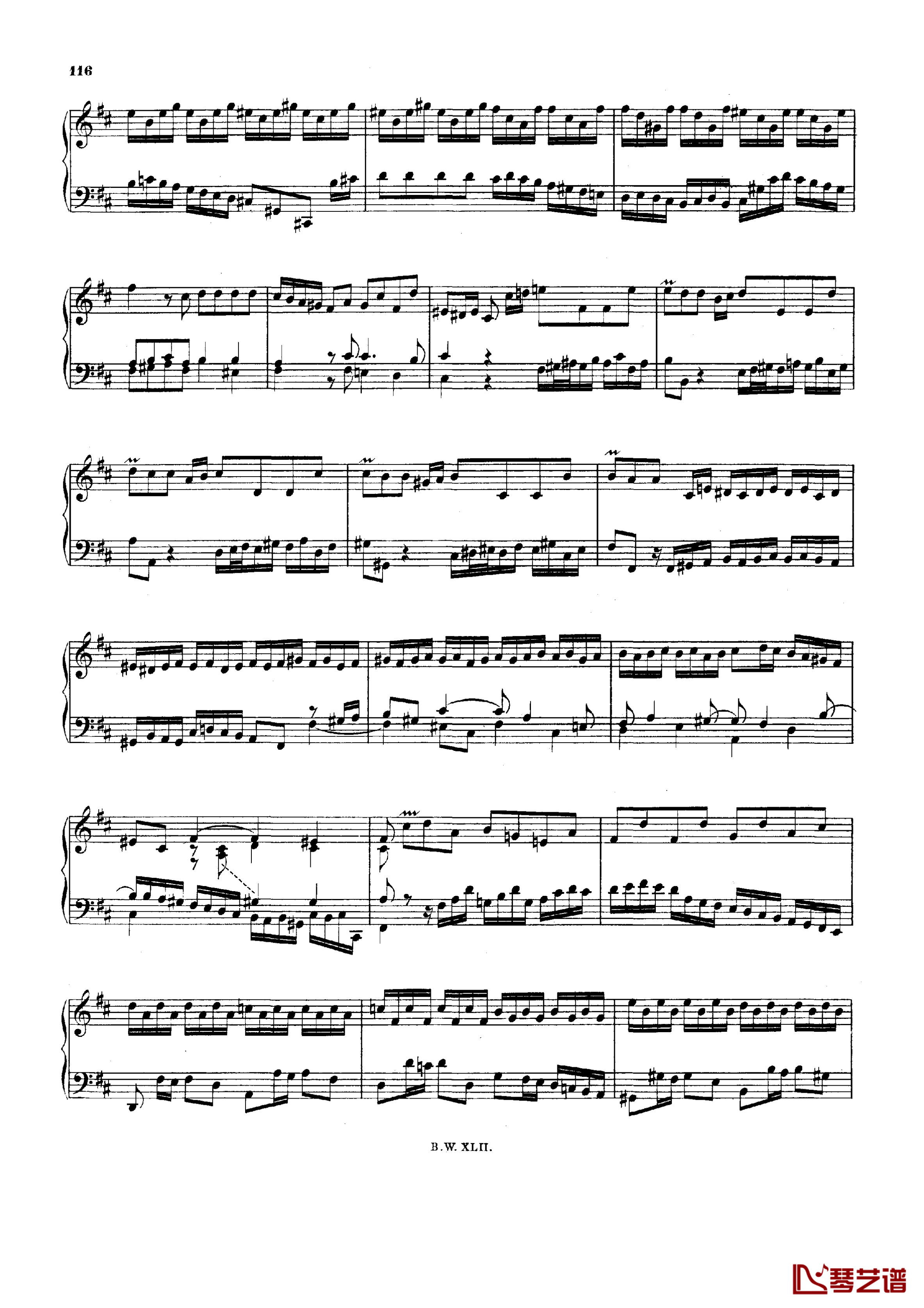 降B小调协奏曲钢琴谱-巴赫9