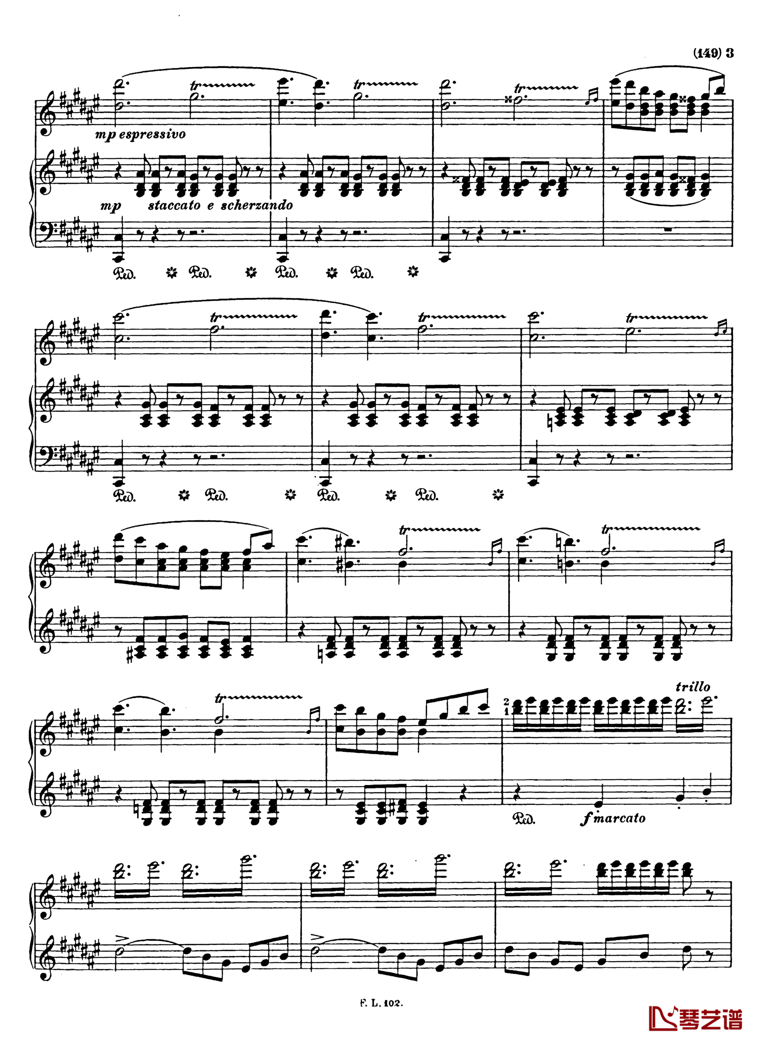 梅菲斯特圆舞曲  第三首 S.216钢琴谱-李斯特3