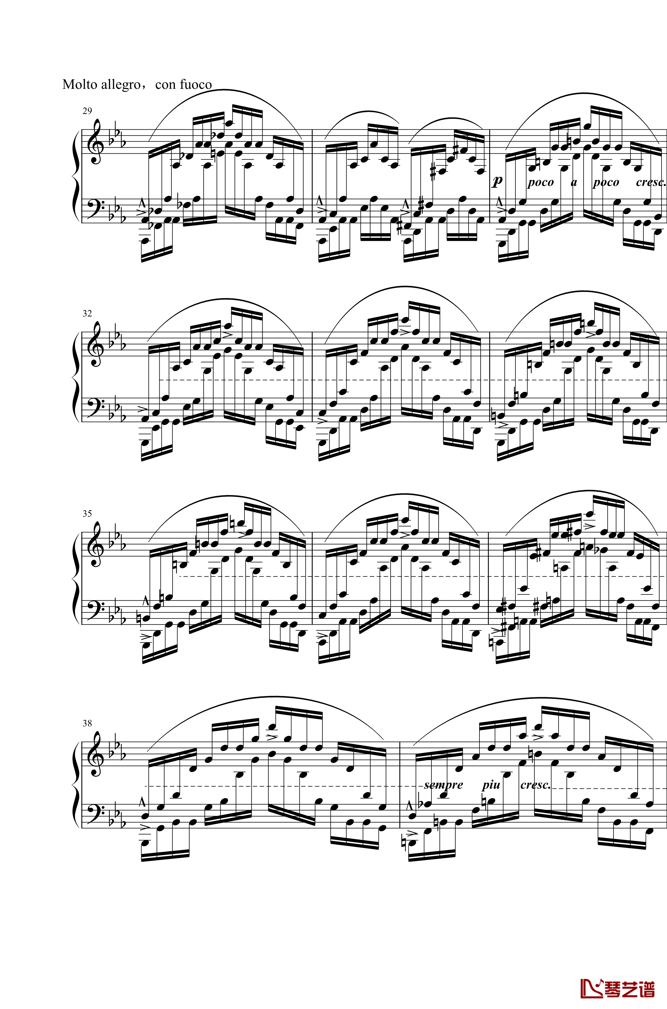 肖邦练习曲钢琴谱-大海 Op.25 No.12-肖邦-chopin4