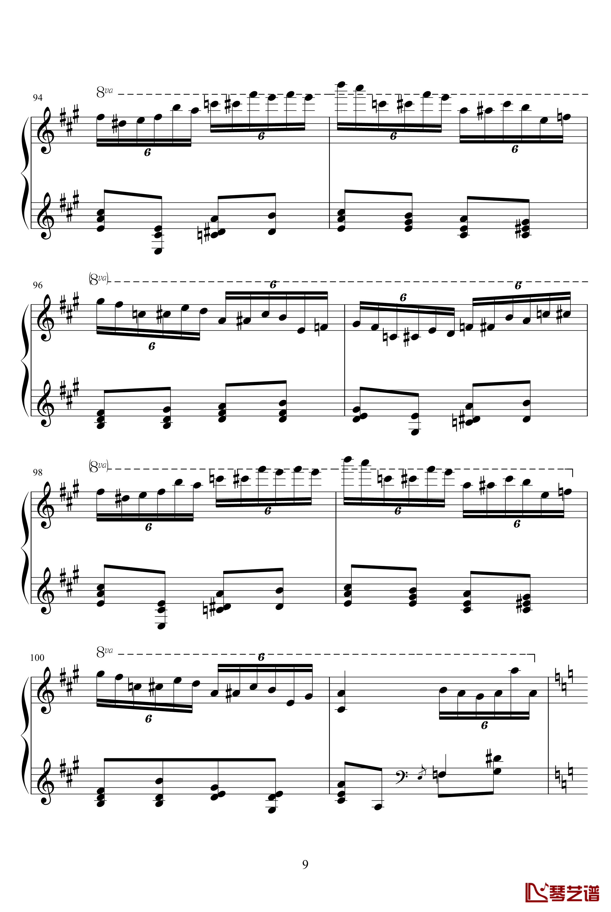 土耳其进行曲钢琴谱-原版-莫扎特-瓦洛多斯9