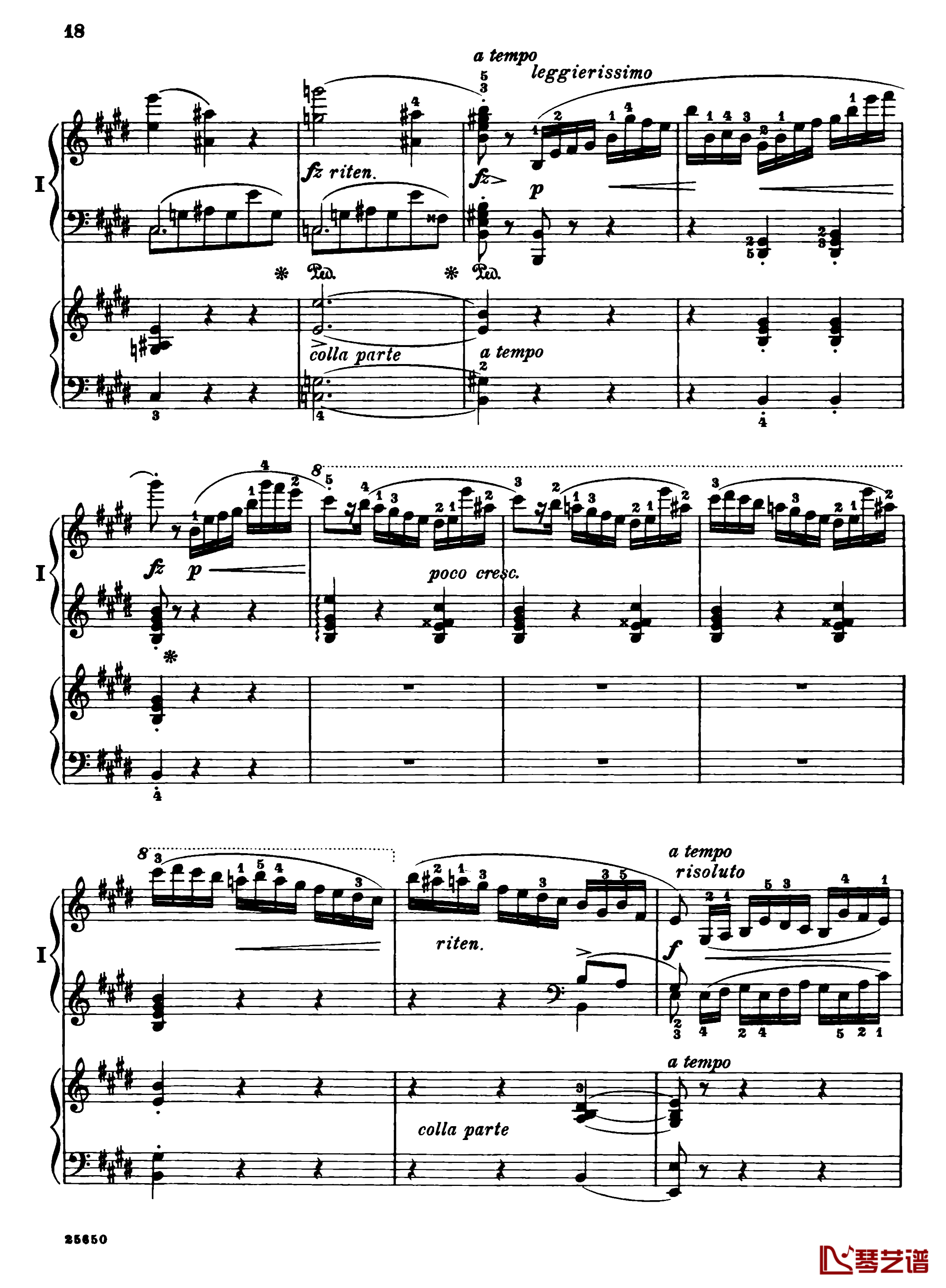 肖邦第一钢琴协奏曲钢琴谱-肖邦20